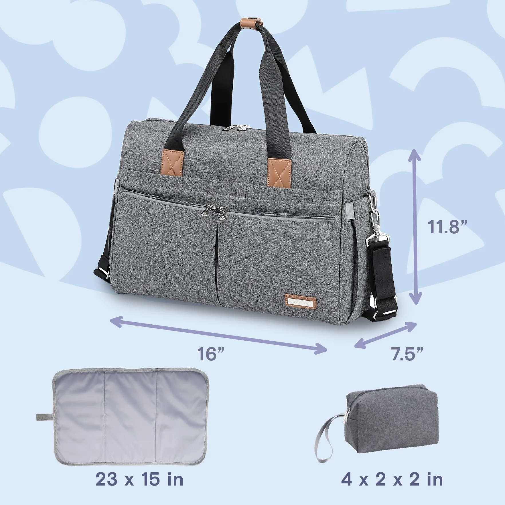 RUVALINO Borsa Fasciatoio Capiente da Viaggio Multifunzione
