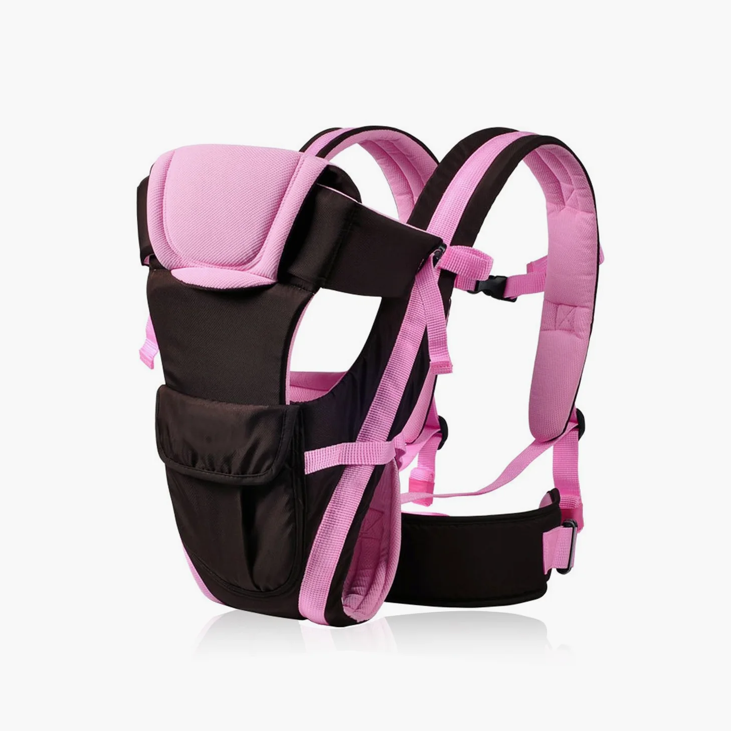 SONARIN All Season Marsupio Neonati con portabiti con cinghia variabile e schienale rimovibile,Ergonomico,Sicuro, Confortevole, adattato al crescente sviluppo del tuo bambino(Rosa)