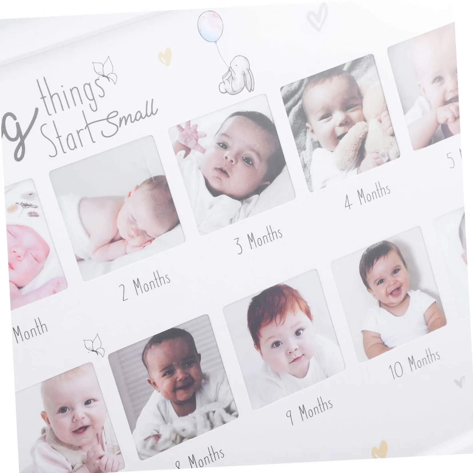 HEMOTON Cornice Portafoto Per Neonati Per Baby Shower Per Il Primo Anno Di Vita Del