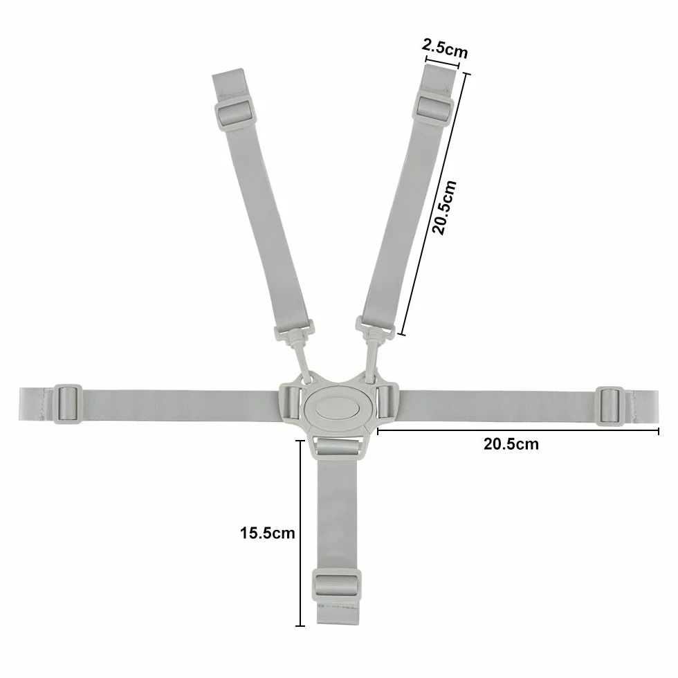 Cinture Universali per Seggiolone Cinghie per Seggiolone a 5 Punti Ricambi Cinture Seggiolone Cintura di Sicurezza Regolabile per Seggiolone Cintura Imbracatura per Passeggino Carrozzina