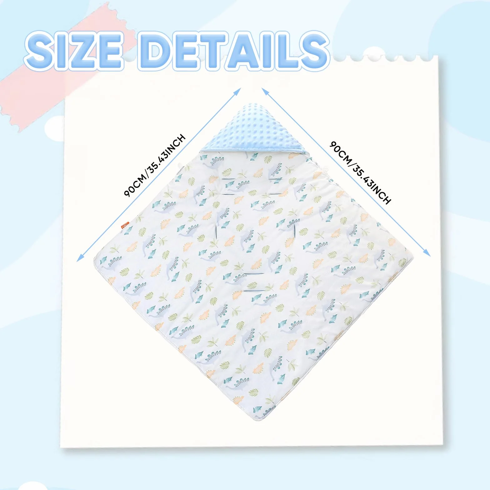 LAT Coperta Invernale per Passeggino, 90x90cm Universale Coperta Ovetto per Neonati, Cotone Copertina Sacco Ovetto per Passeggino Seggiolino Auto Carrozzina
