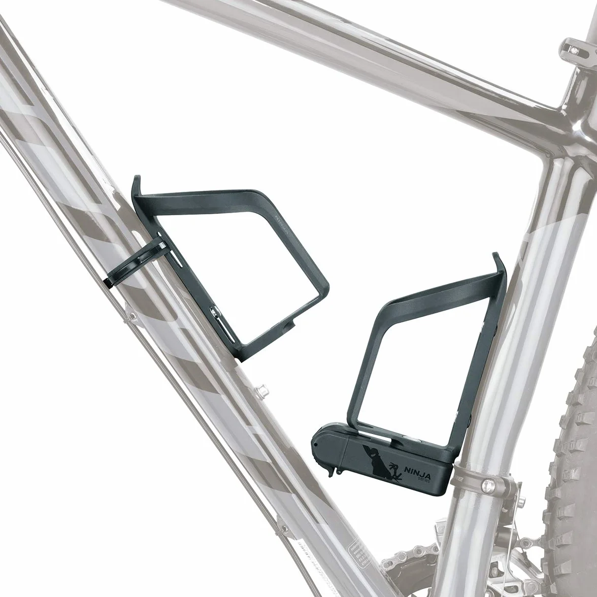 Topeak Ninja Cage, Portabottiglie. Unisex-Adulti, Nero, 10 cm