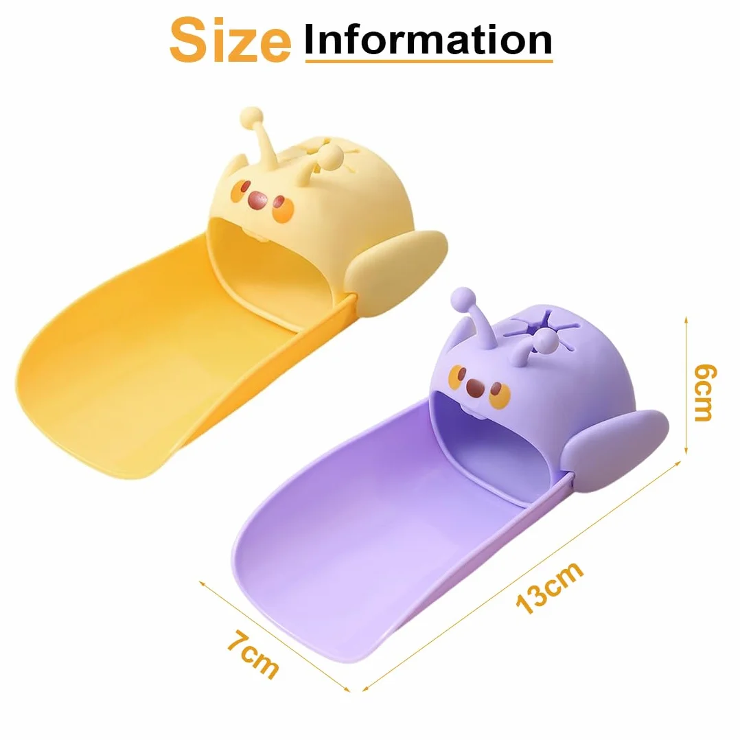 2 pezzi Extender rubinetto per bambini,BEPSYOM rubinetto extender, Prolunga per manico in silicone sicuro e divertente per il lavaggio delle mani dei bambini