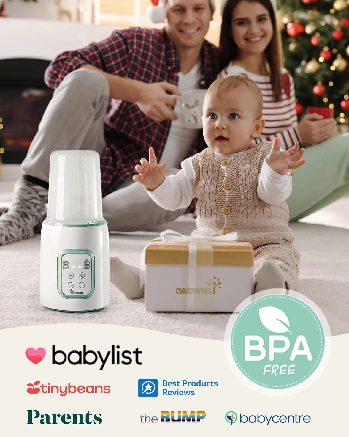 Scaldabiberon, Sterilizzatore Biberon 8 in 1 lcd Controllo Accurato Della Temperatura Per Latte Materno,Riscaldatore Di Alimenti Per Bambini Veloce e Scongelamento Scalda Senza Bpa Con Display