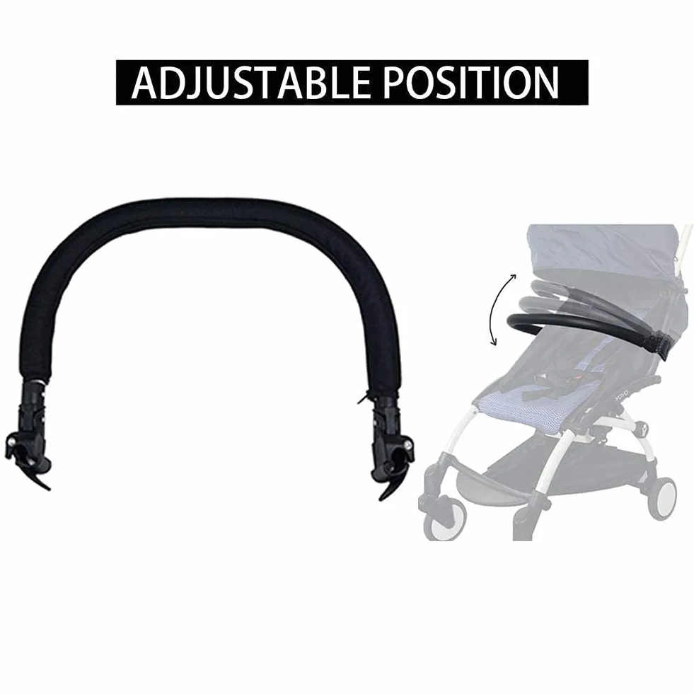 Staffa di protezione universale per carrozzina Gruccia di sicurezza per passeggino, Baby Trolley Bumper Grip Maniglia Passeggino Regolabile Pushchair Bumper Bar Accessori Per Baby