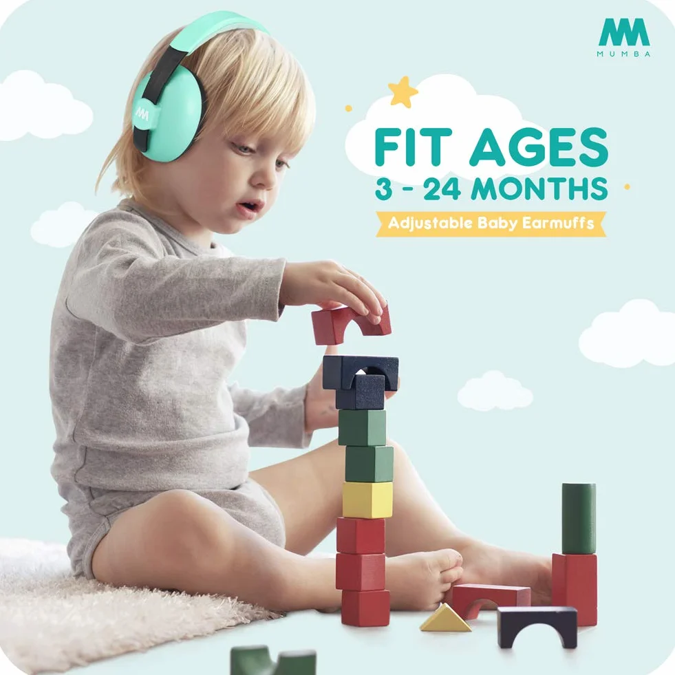Mumba Unisex Baby Modern, Aqua, Medium (confezione da 1)
