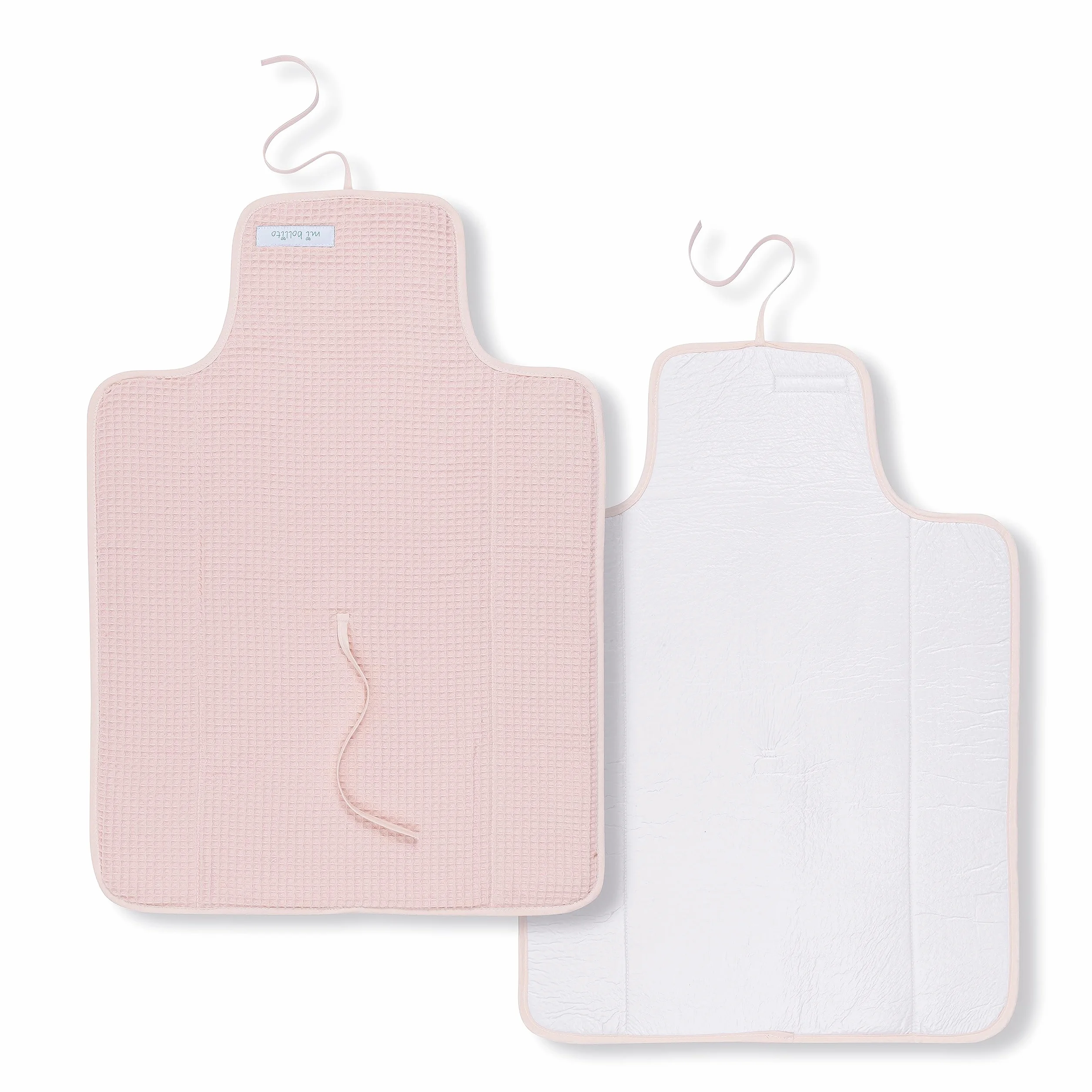Fasciatoio per neonati portatile, pieghevole e impermeabile. Tessuto 100% in cotone gaufrato. Facile da riporre nella borsa per la maternità. Ideale come regalo per neonati. (Rosa