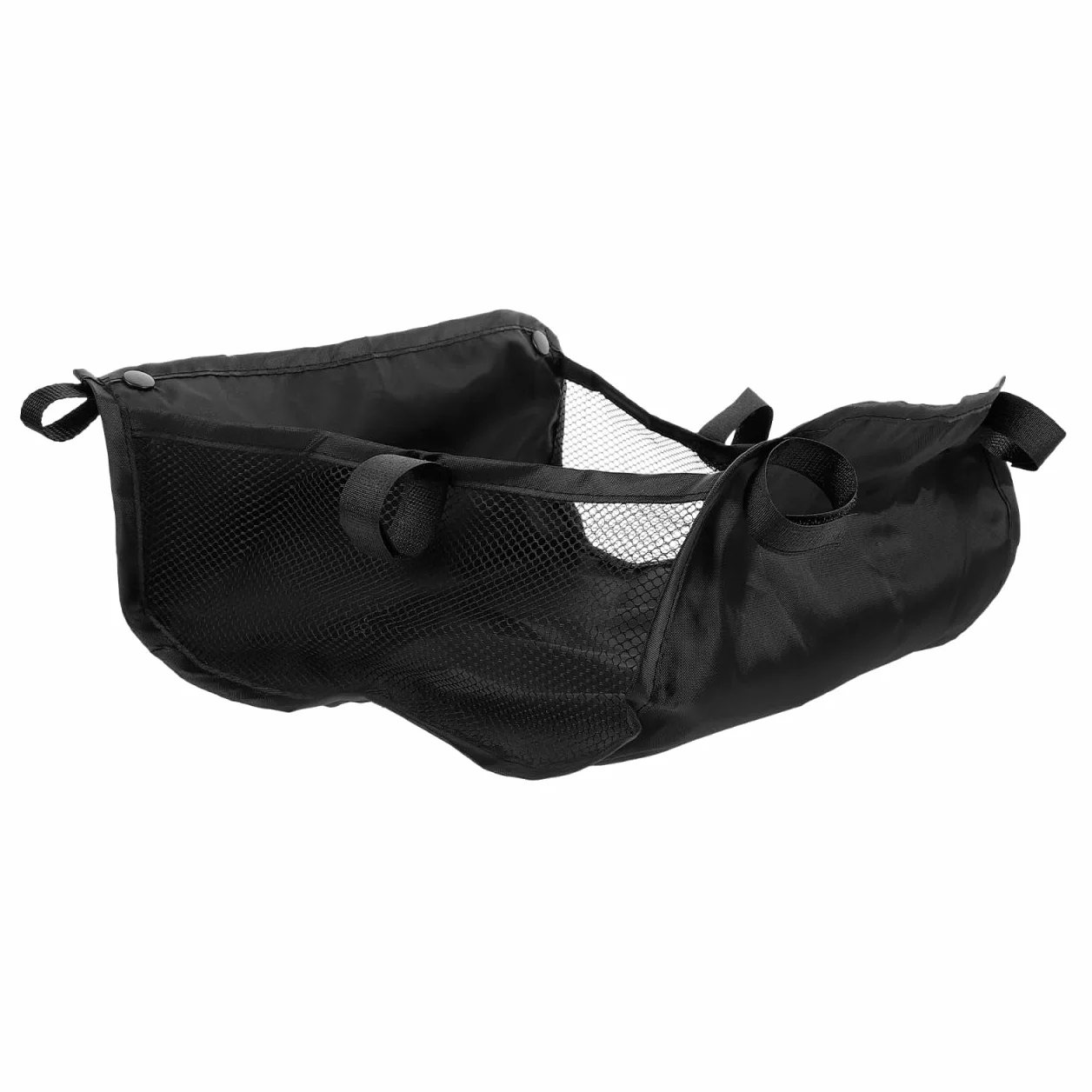 KOMBIUDA Cestino portaoggetti per passeggino in tessuto Oxford, facile organizer con grande capacità per bottiglie e piccole parti, pratico cestino inferiore per passeggini, 11,81 x 10,04 x 5,91 cm