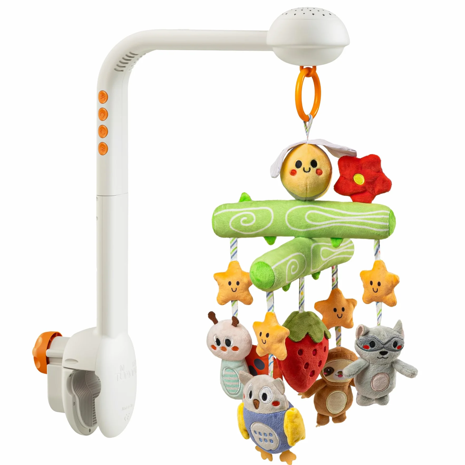 TUMAMA KIDS Giostrina Culla Neonato con Musica e Proiettore di luci, Carillon Culla per Neonati 0 3 6 9 Mesi, Sonaglio Giochi Neonato Telecomandato Giocattolo Sensoriale per Neonati Regalo