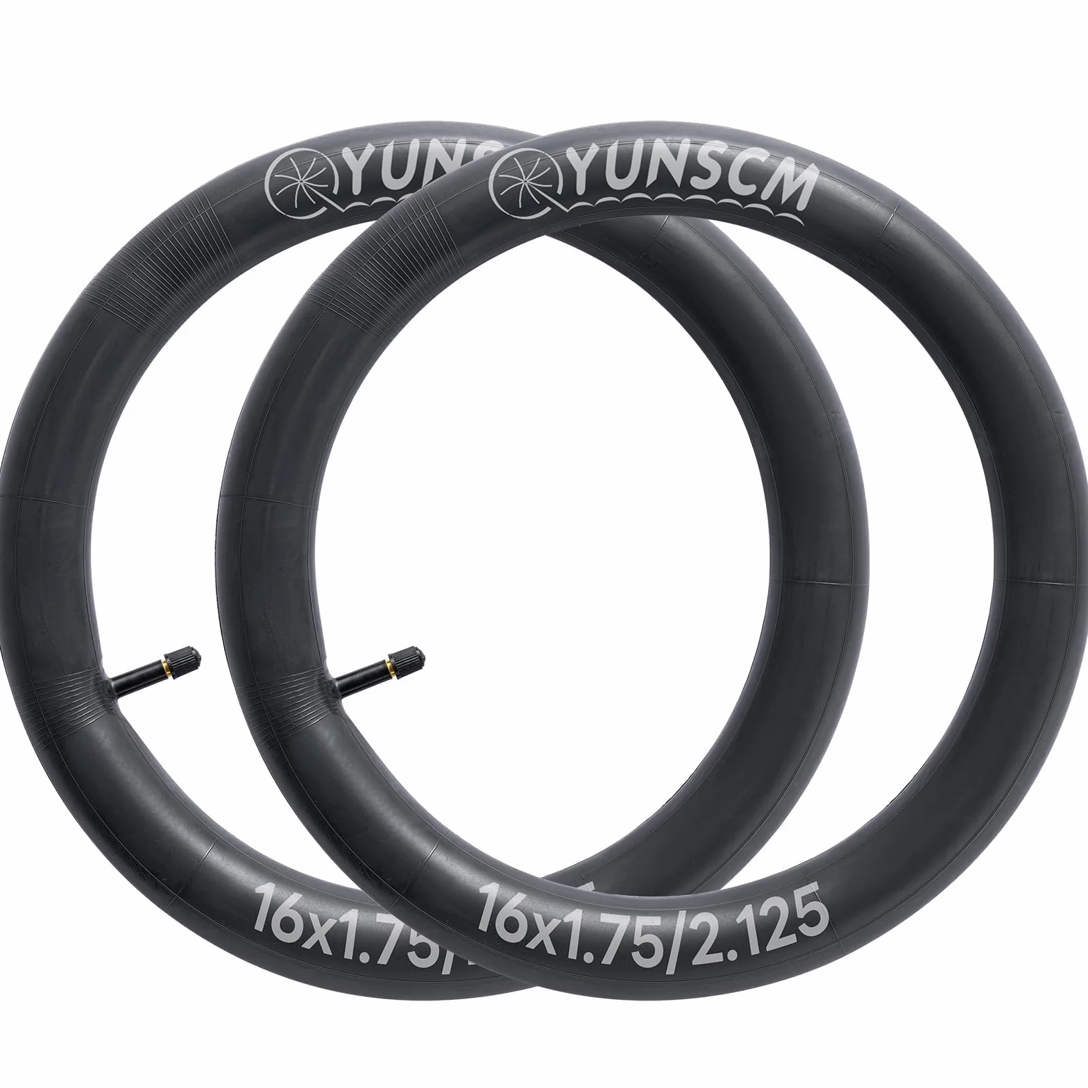 YunSCM 2PCS 47/57-305 16 pollici camera d'aria 16x1.75/1.95/2.125 AV32mm Valvola Schrader, camera d'aria per bicicletta
