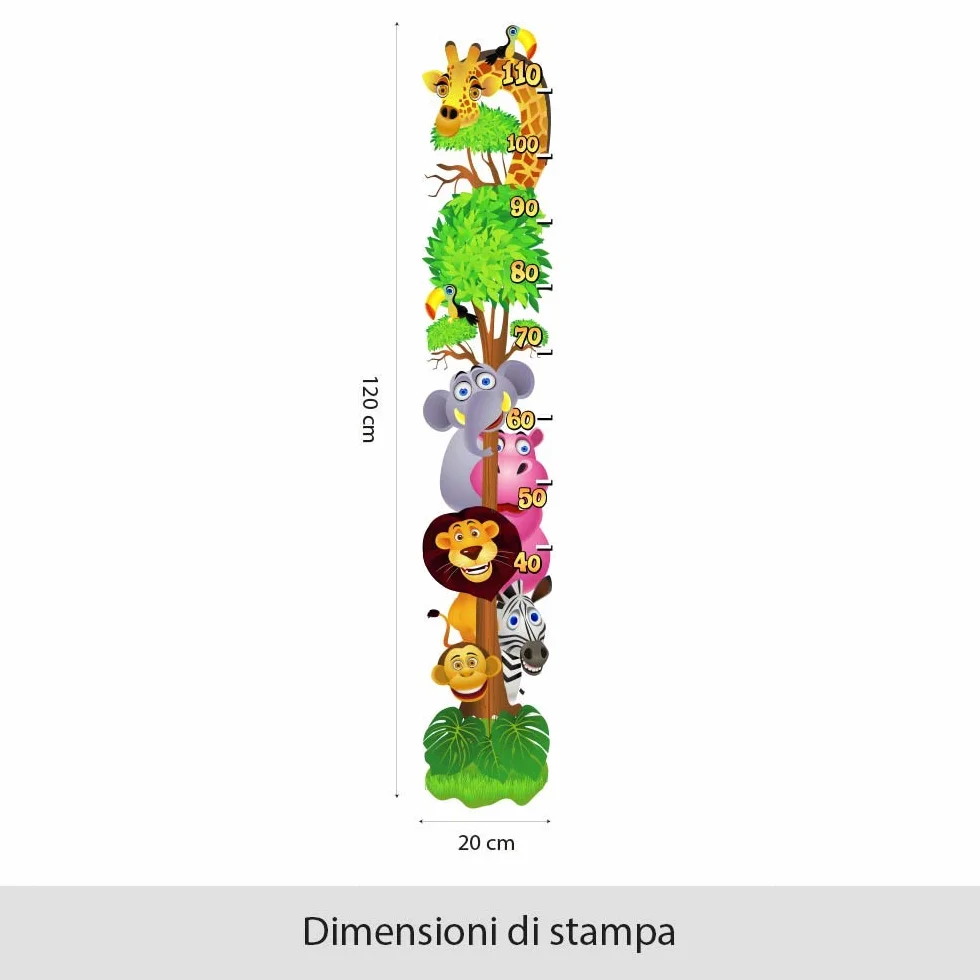 kina - UVB00307 Decorazione Parete in PVC Trasparente Adesivi per Muro Metri Bambini - Misura 20x120