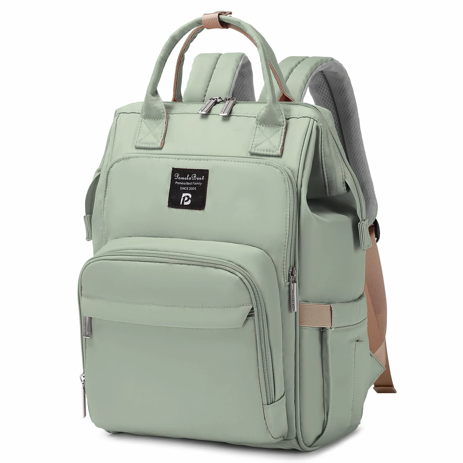 Pomelo Best Zaino Fasciatoio per Pannolini, Grande Capacità Impermeabile – Stile Macaron Pastello, Cinghie per Passeggino, Borsa Multifunzionale Unisex per Mamma e Papà – Ideale per Viaggi e Ospedale