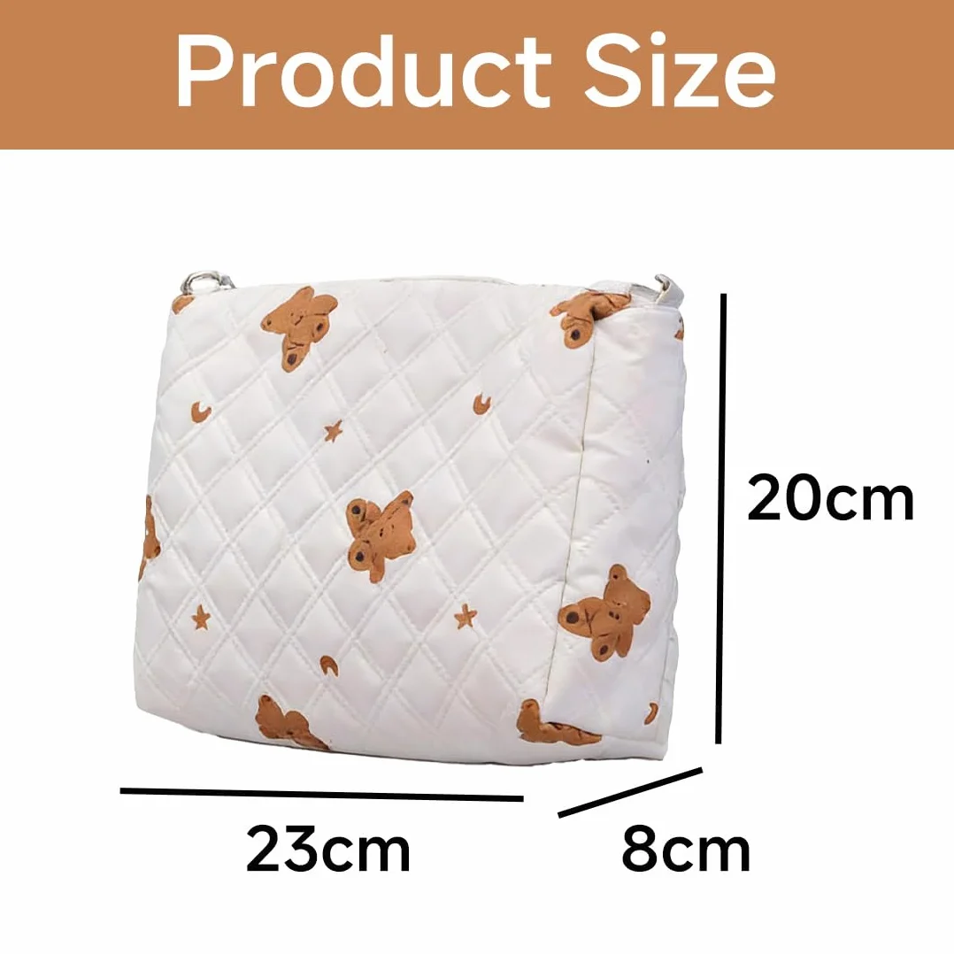 Borsa Mamma Elegante con Ricamo Carino, Borsa Universale per Passeggino, Leggera ma Spaziosa, Design Funzionale per Mamme Moderne, Perfetta per Fare Shopping, Gite e Mezzi Pubblici