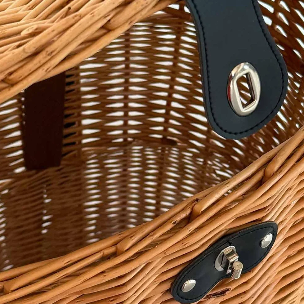 Gerla Zaino Vimini Grande con Coperchio e Tracolle 52x40 h51 Funghi