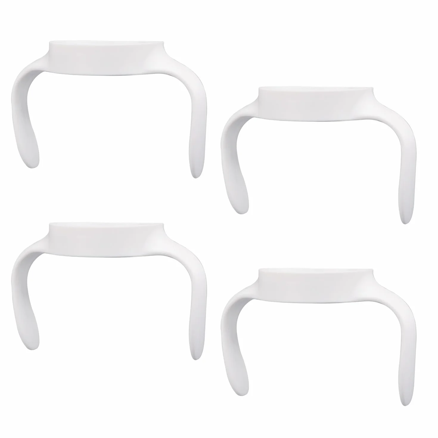 BOXOB 4pz Manici per Biberon per Mam, Supporti Ergonomici Biberon Impugnatura Facile Antiscivolo Ideale Supportare i Bambini nella Transizione al Bere in Modo Indipendente (Bianco)