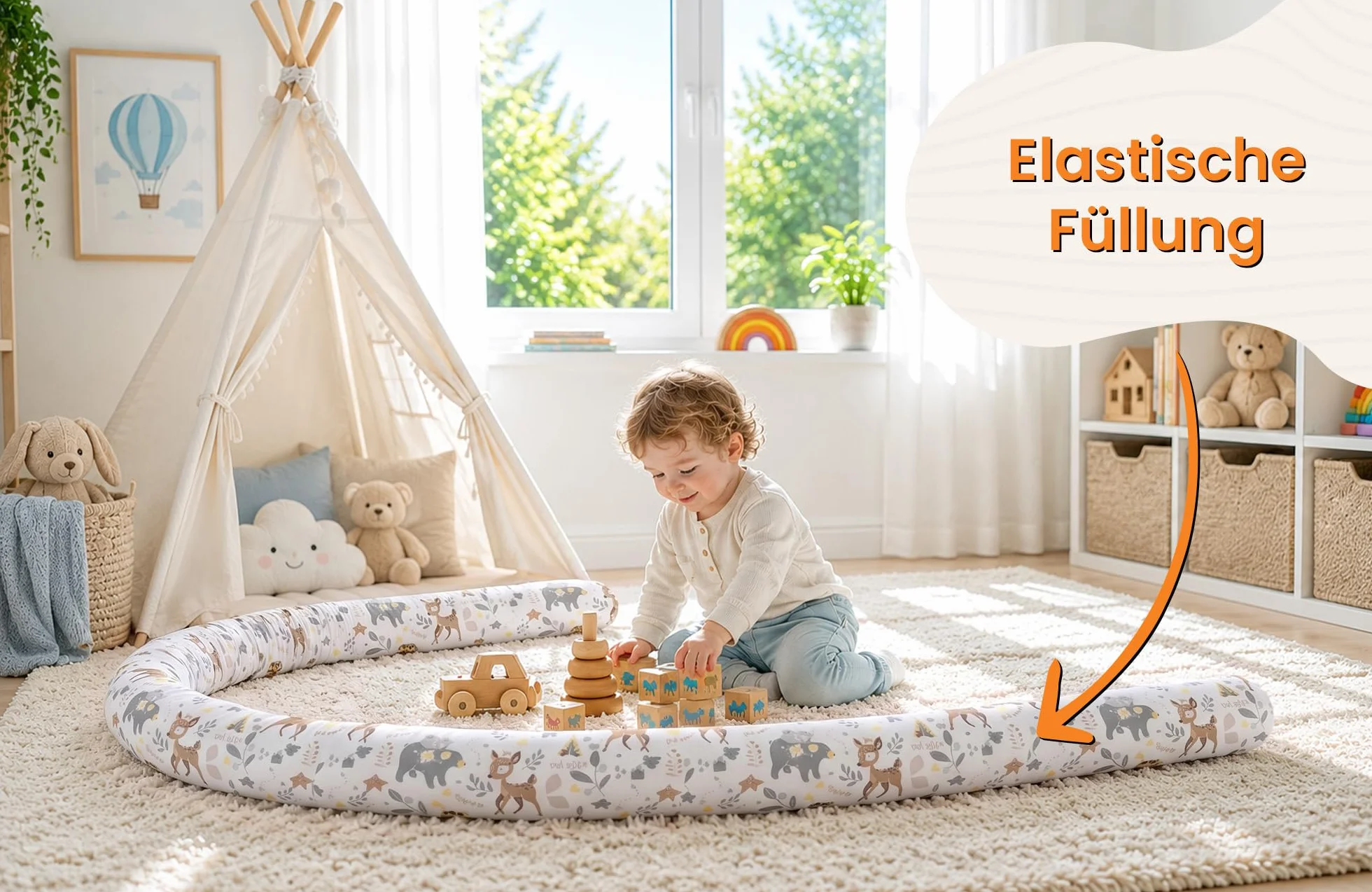 Totsy Baby Cuscino XXL a forma di serpente per letto, cuscino da allattamento, cuscino decorativo, protezione per il bordo del letto, paracolpi XL Punti bianchi su grigio 200 cm Certificato Oeko-Tex