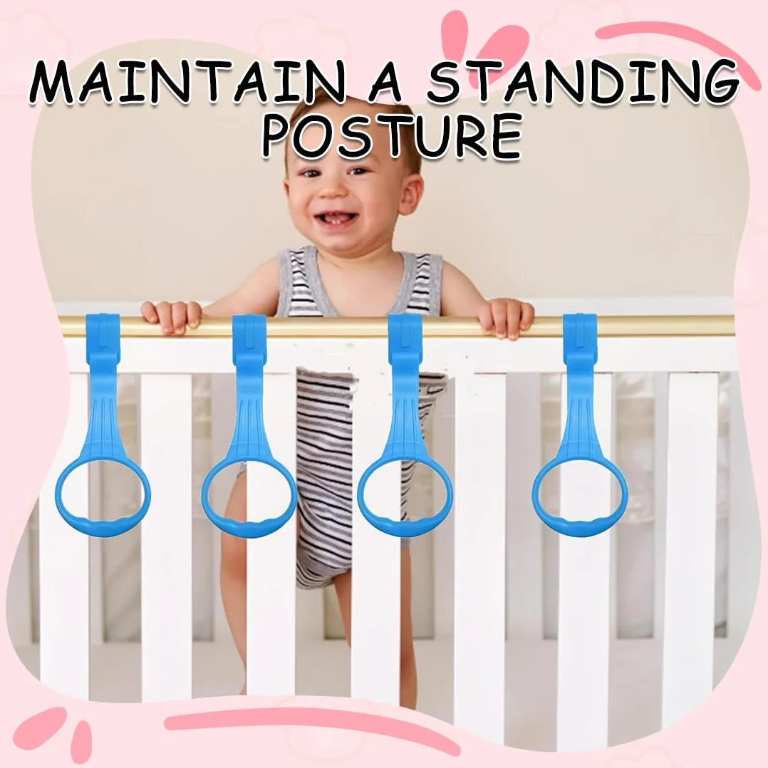 4 Maniglie per Recinto Bambini, maniglie rimovibili per lettino da campeggio e maniglie per culla neonato. Aiuto per alzarsi e imparare a camminare per bambini, adatto a box, lettino e passeggino