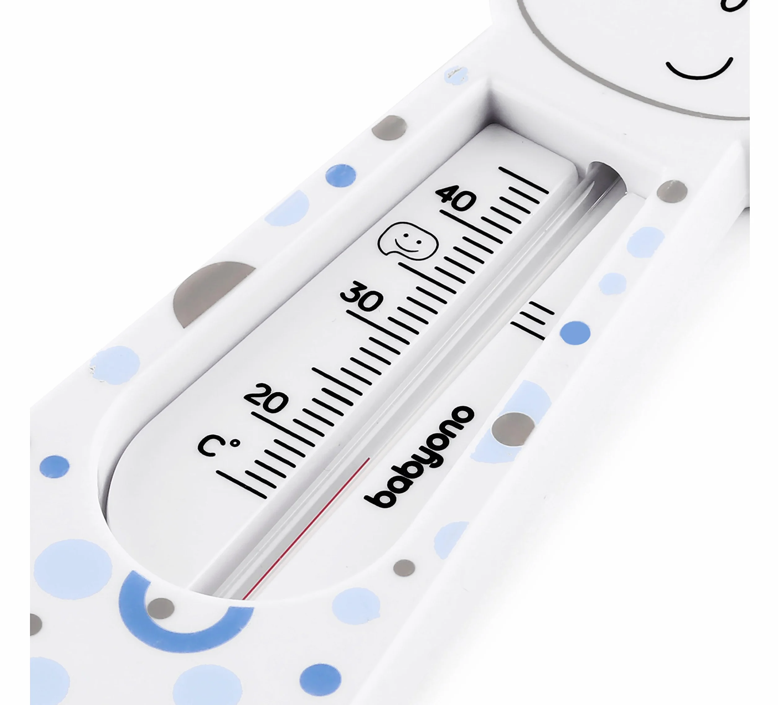 Babyono - Termometro da bagno galleggiante (bianco/blu)