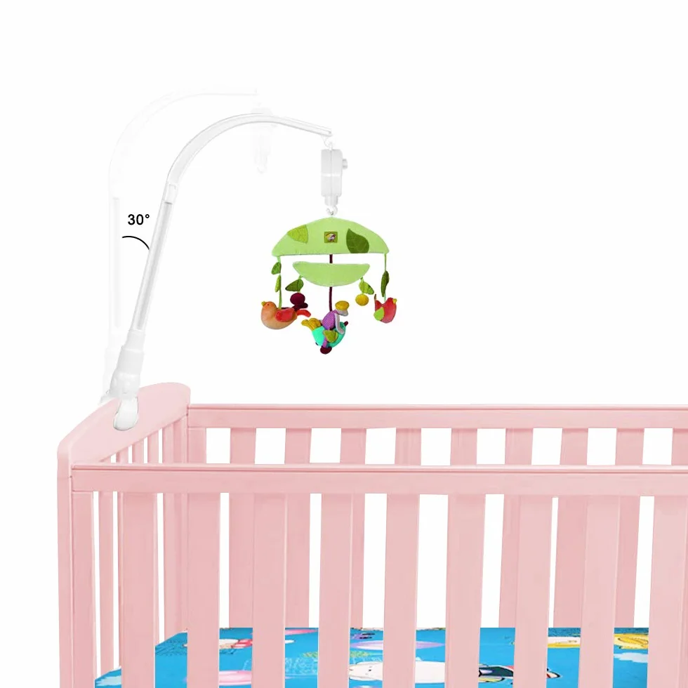 Afunta - Supporto per appendere alla culla una giostrina, con carillon, lungo 58 cm, regolabile, per decorazione giocattolo fai da te, set di dadi a vite