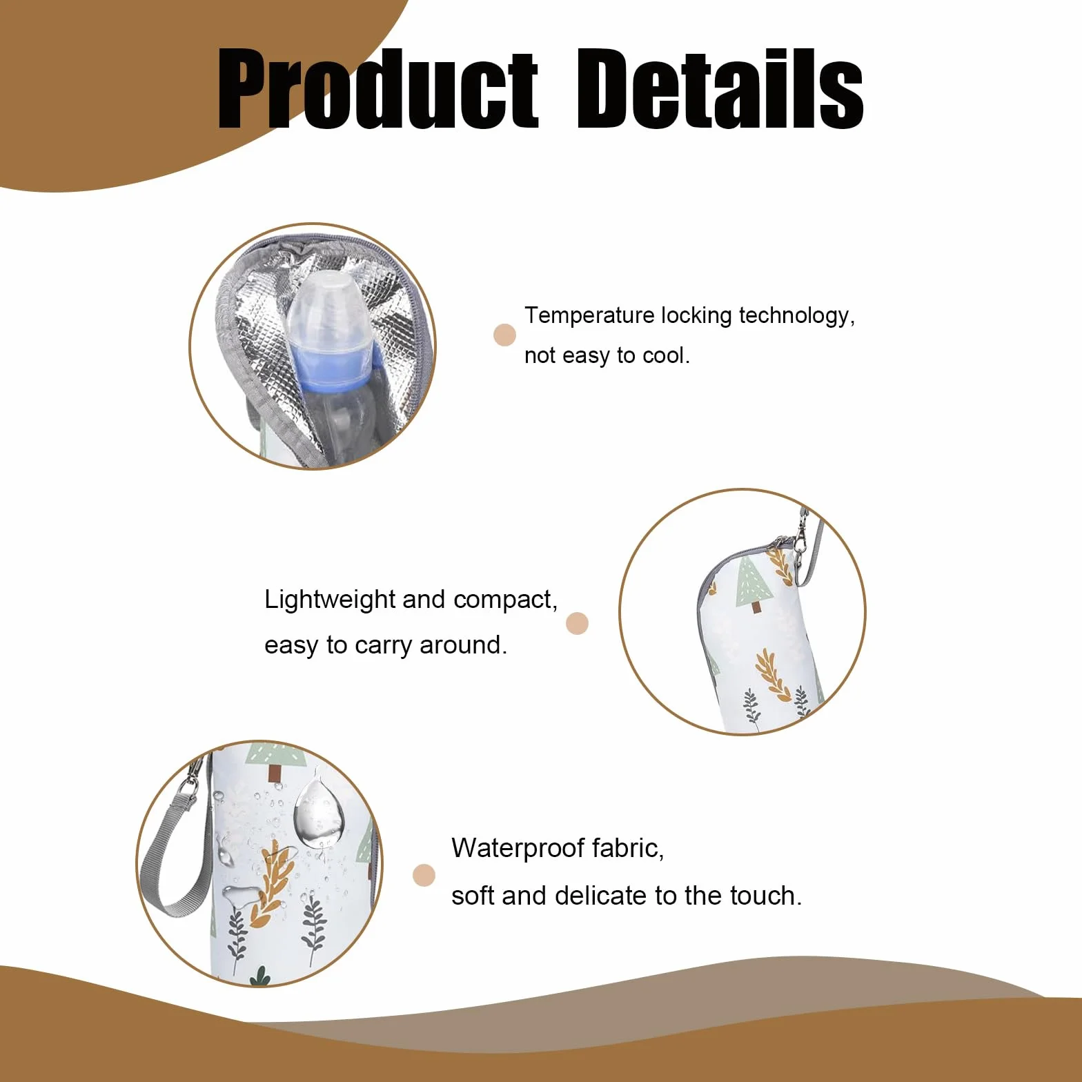 Borsa Isotermica per Biberon, Borsa Termica con Strato Isolante, Portabiberon Termico, Isotermico Porta Biberon, Thermos