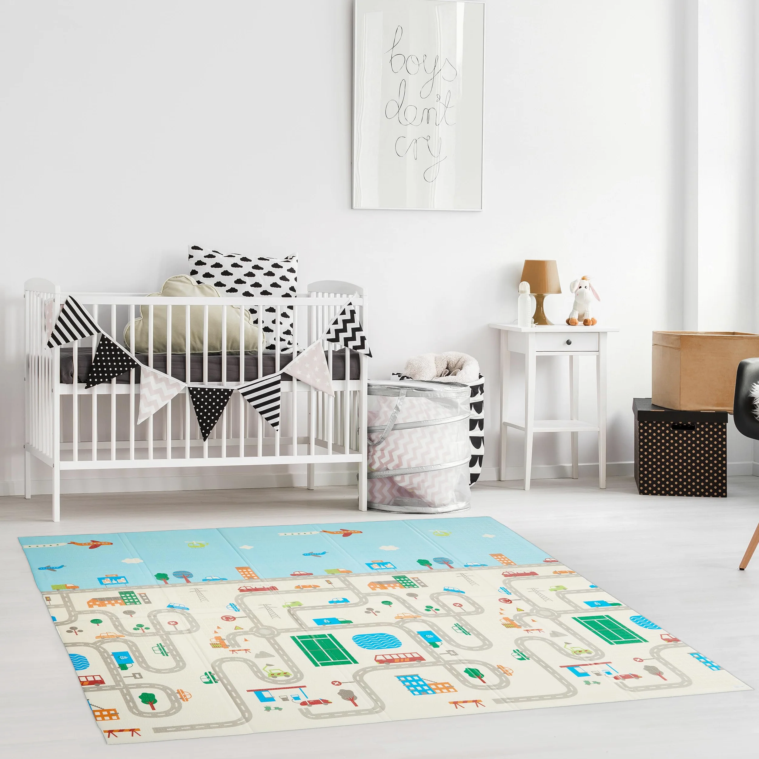Relaxdays Tappeto Gioco per Bambini e Neonati, Tappetino per Gattonare, LxP: 200x180 cm, in Gomma XPE Atossica, Colorato
