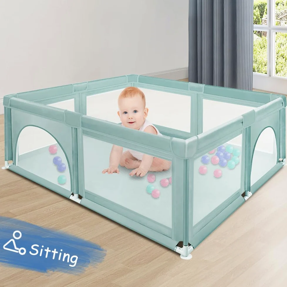 Box robusto per bambini, con 50 palline, box e stalle con rete traspirante