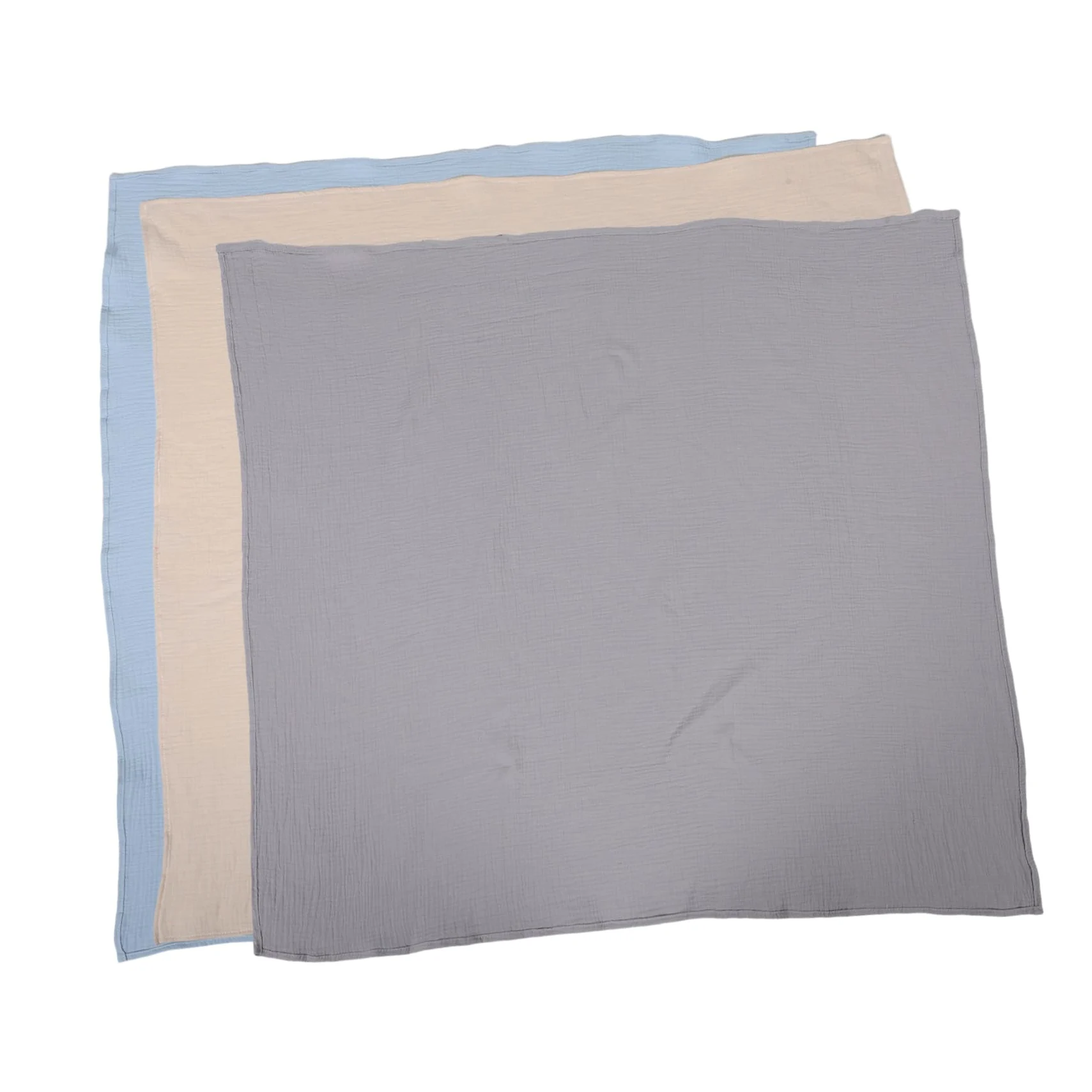 Mikikit 3 Pezzi Pz Coperta Mussola Ragazzo Ragazza Morbida Traspirante per Ragazzo Ragazza Fascia Avvolgente Unisex per Sonno e Bagno Protezione Sensibile