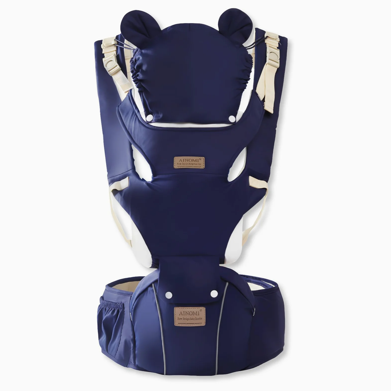 SONARIN Multifunzionale 3 in 1 Marsupio Neonati con Sedile,Portantina Ergonomico Traspirante Porta Bambino Fascia Porta Bebè Multi-Posizioni per Neonati Bambini 0-36 Mesi(Blu Scuro)