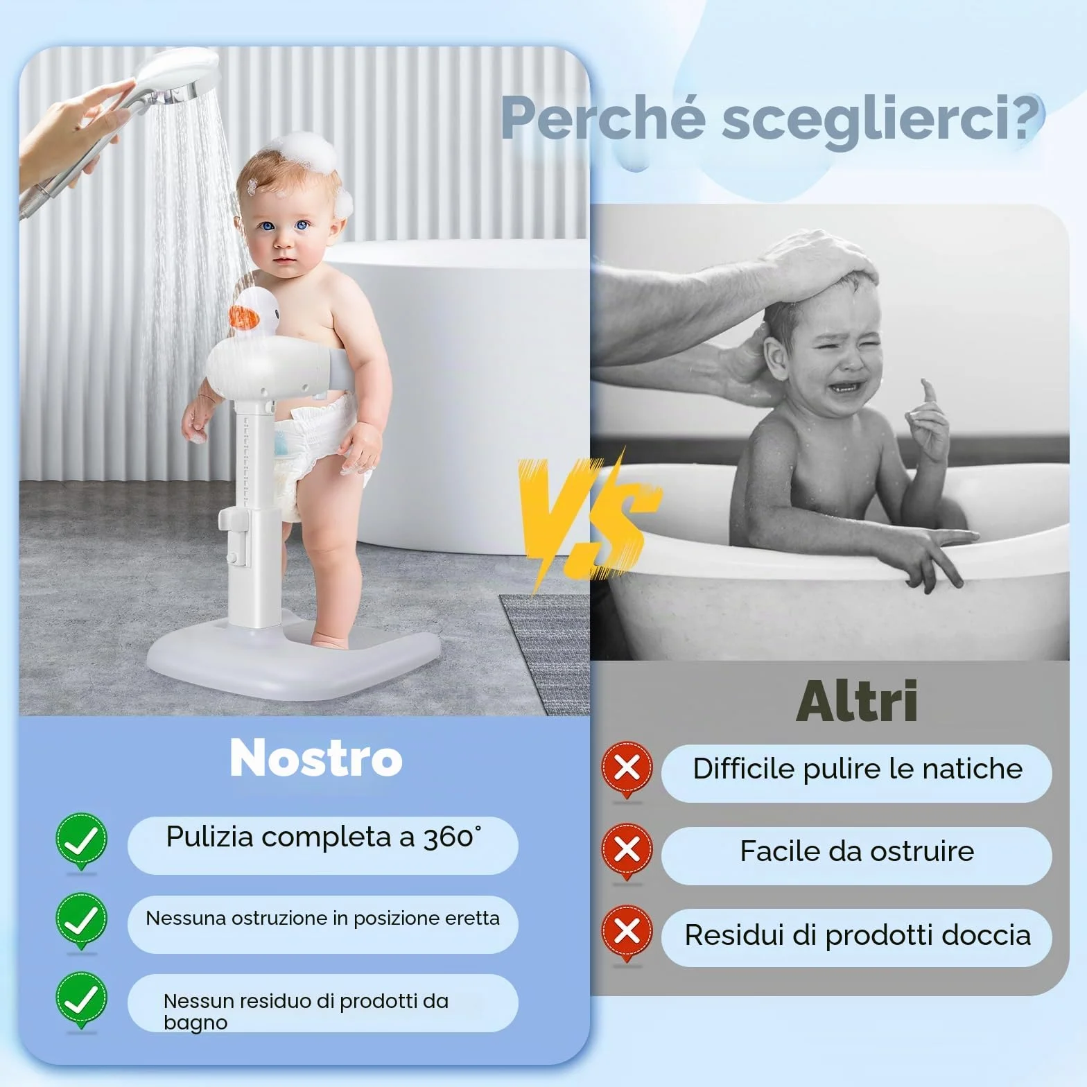 Supporto per Vasca Da Bagno per Bambini,Vasca da bagno per bambini con supporto,torre da bagno regolabile per bambini per alzarsi in piedi,Stand Da Viaggio per ne onati e bambi ni piccoli