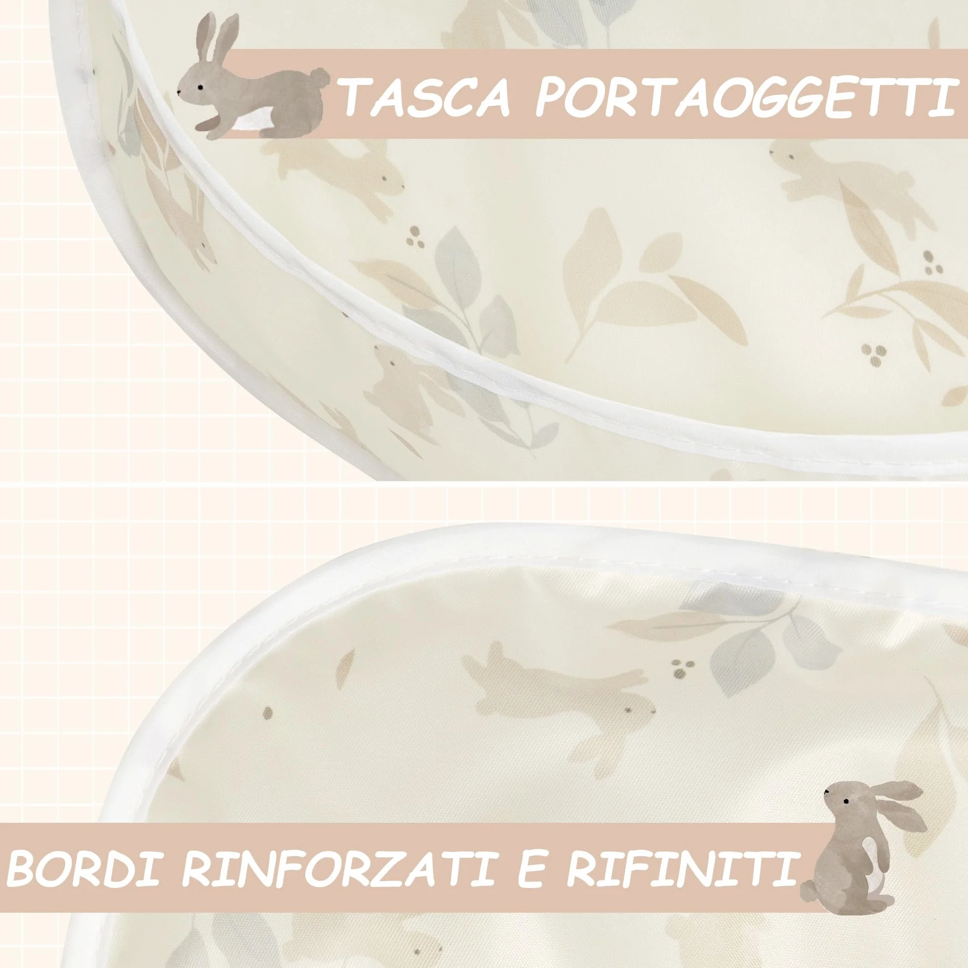 Little Dimsum Bavaglini Neonato Impermeabili con Tasca，Set di 3 Bavaglino Impermeabile per Alimentazione,Regolabile e Facile da Lavare per 6-36 Mesi(Coniglio&Foglie&Alpaca)