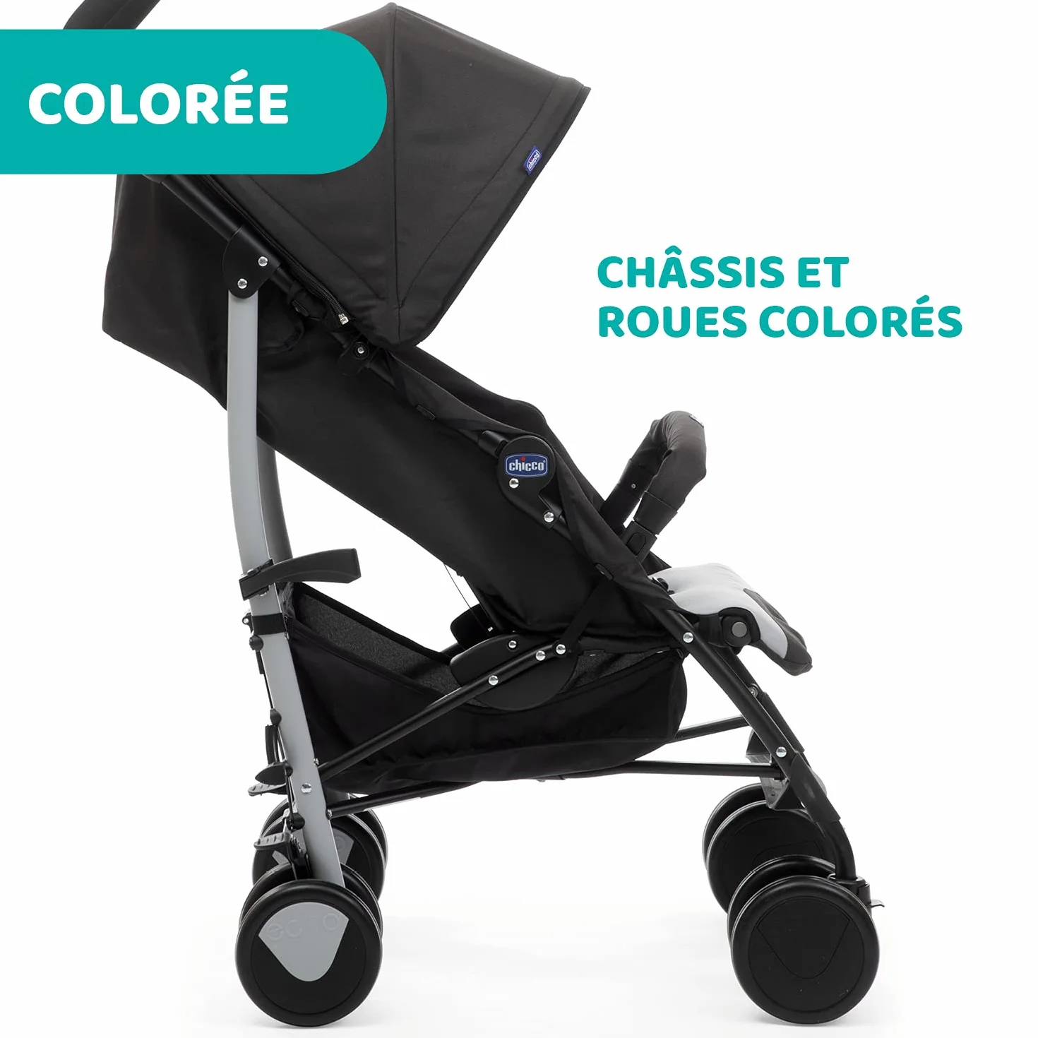 Chicco Echo Passeggino con Manicotto, Grigio