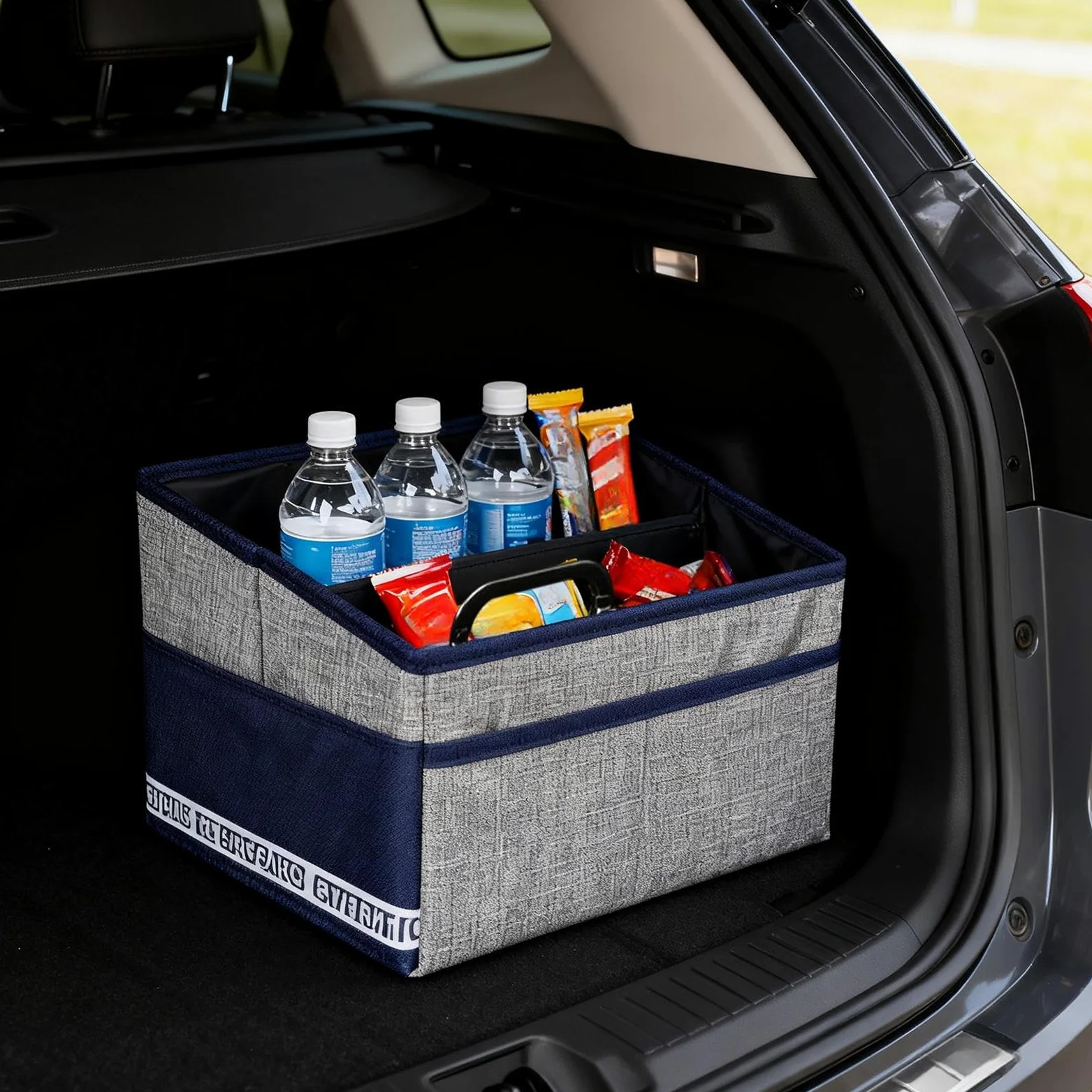 Organizer per auto | Organizzatore pieghevole, scatole per snack per sedile posteriore | per auto SUV auto cofano bagagli viaggio ufficio documenti cibo veicolo spostamento sedile posteriore