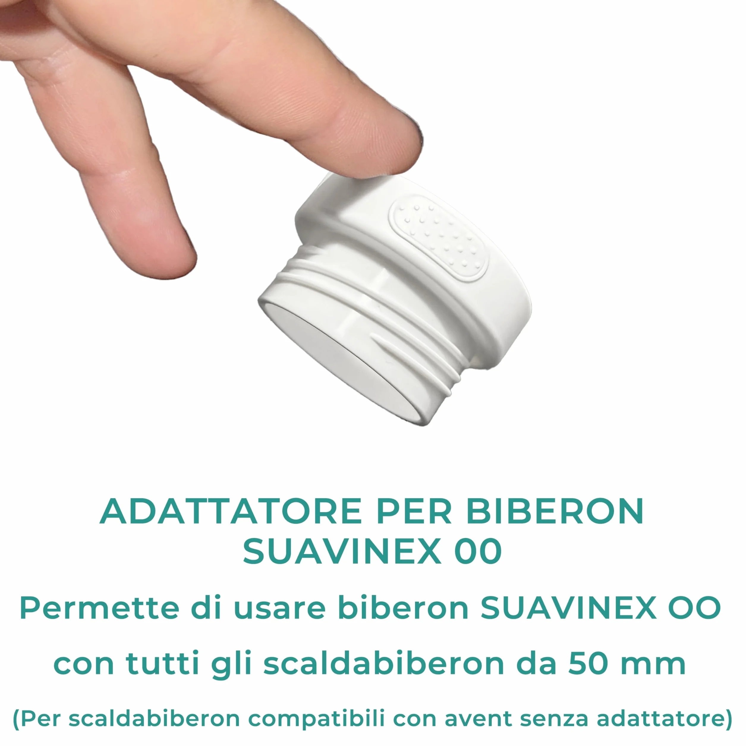 Adattatore per Biberon SUAVINEX ZERO ZERO e DR BROWN'S - Adattatore Scaldabiberon - Compatibile con Scaldabiberon Ø50 mm - Facile da Pulire - Adattatore Scaldalatte materno