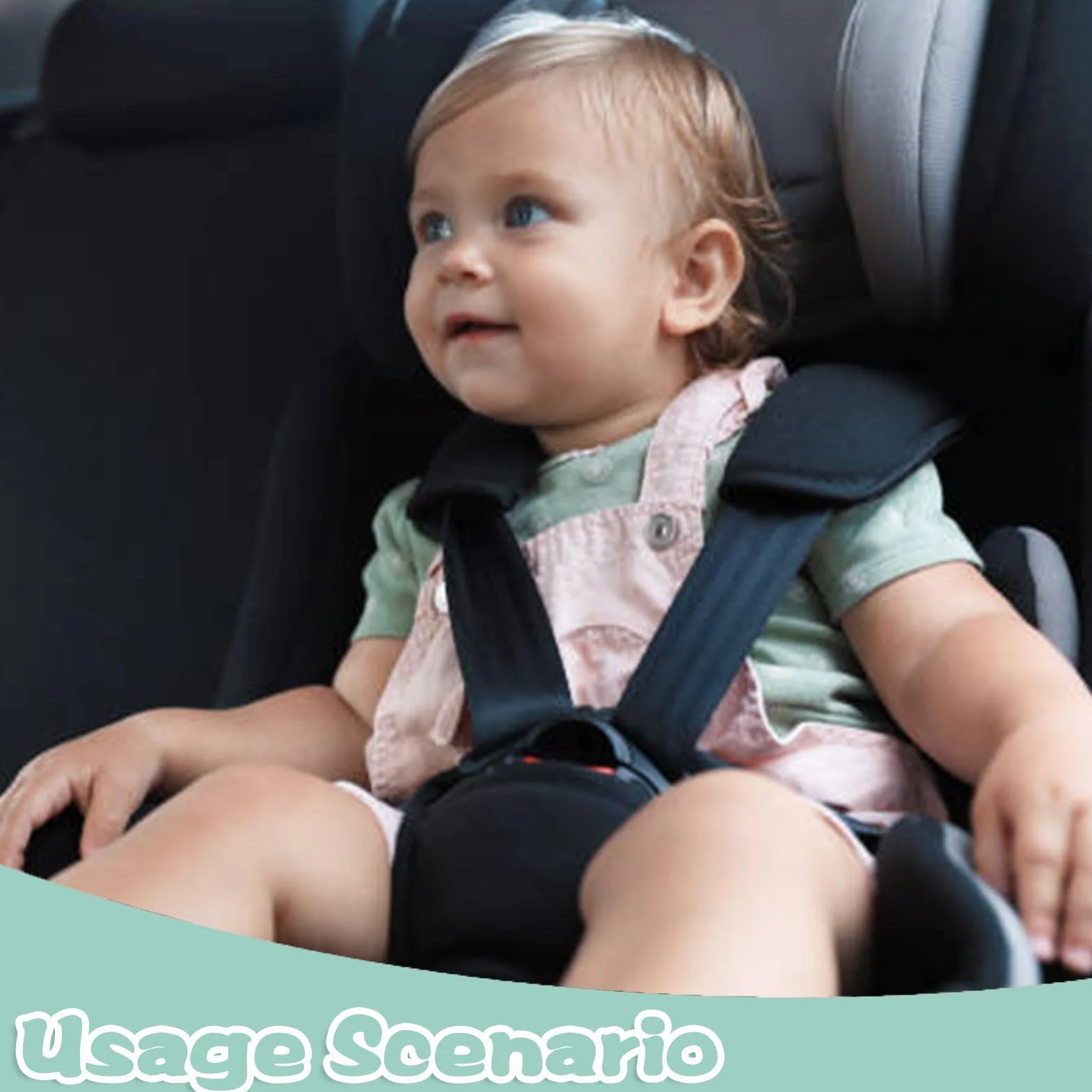 Cinture Passeggino Universali, Seggiolone Cintura Imbracatura di Sicurezza per Bambini, Passeggini Cintura Seggiolone a Regolabile Cinghie Universale per Auto Carrozzina Seggiolon (Nero)