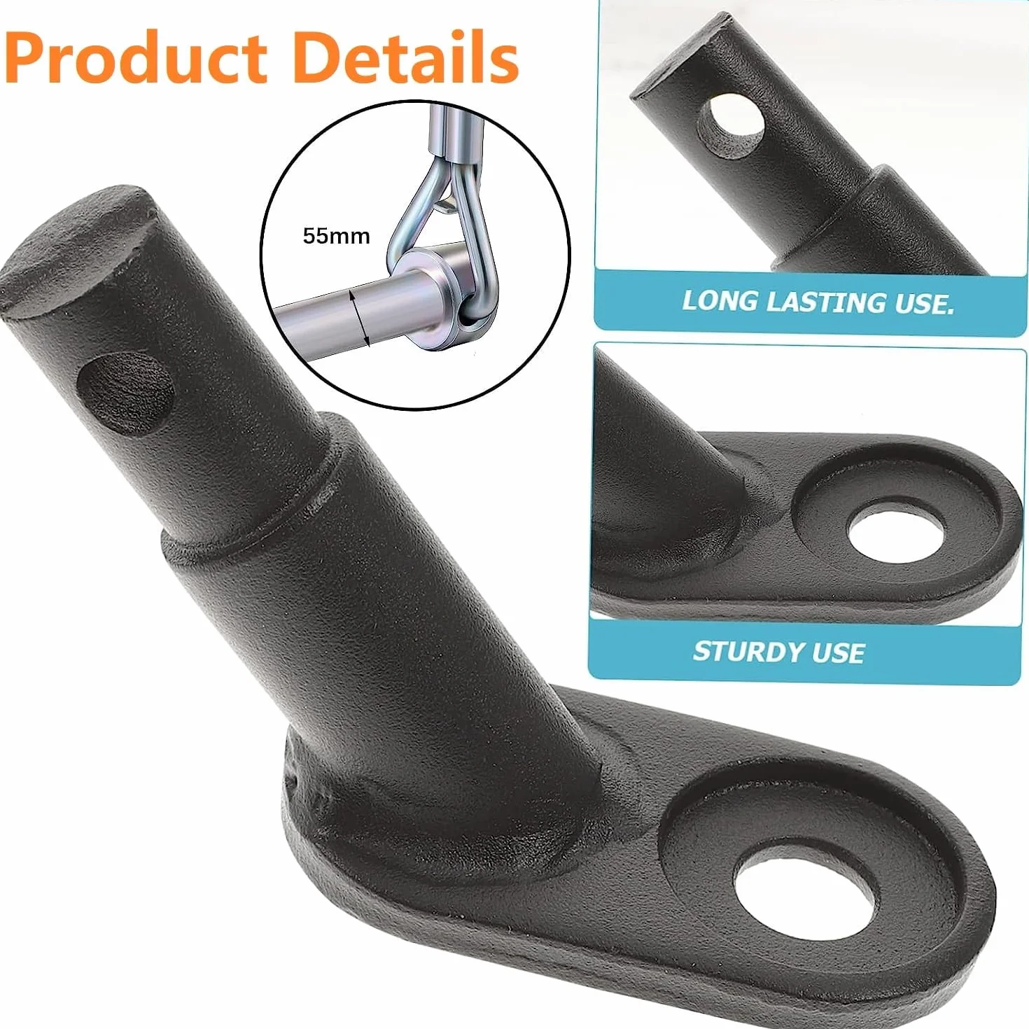 Rimorchio per bicicletta, gancio di traino, adattatore, rimorchio per bicicletta, con perno di sicurezza, per bicicletta, gancio per cani, rimorchio per cani, 2 set