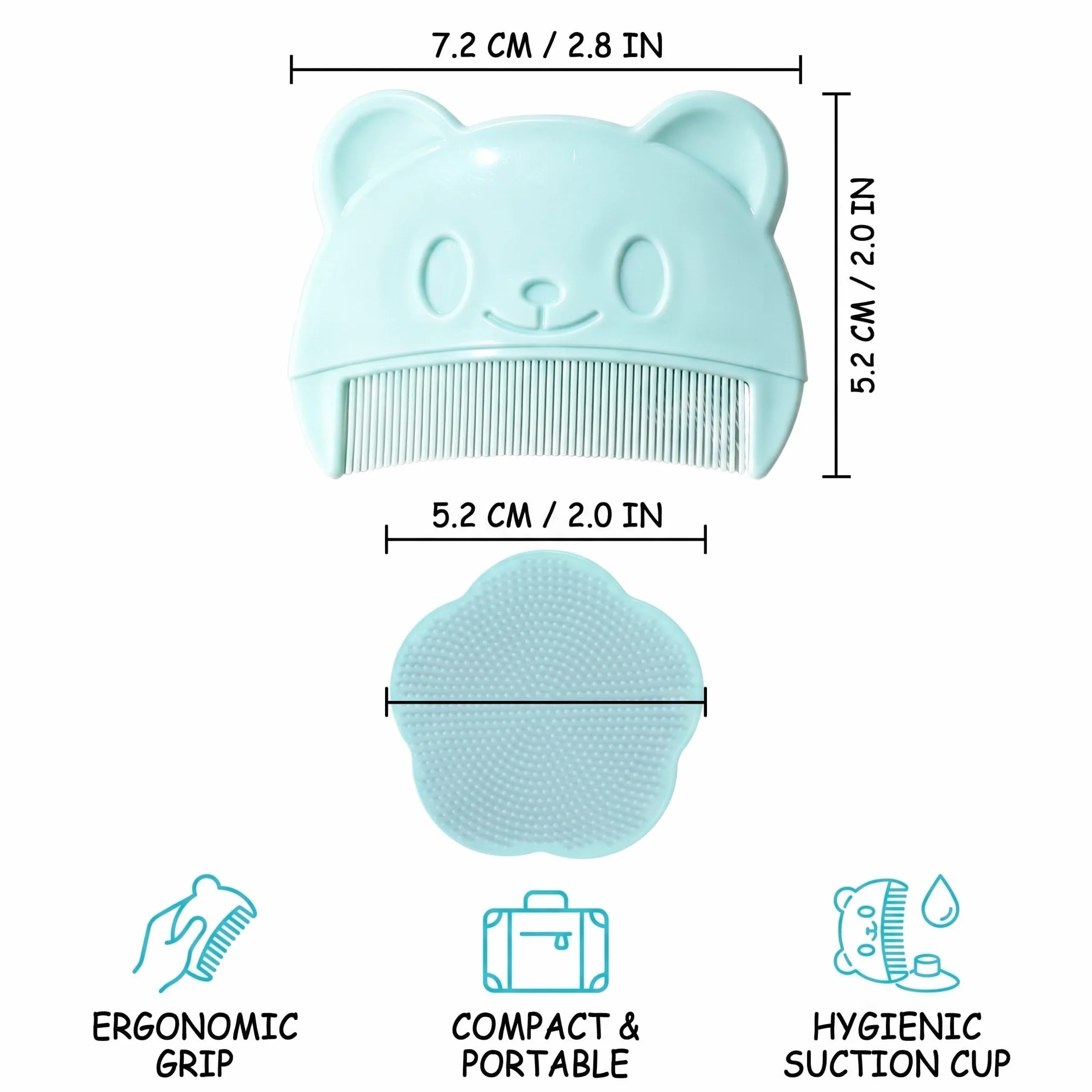 2 Pezzi Spazzola da Bagno per Neonati, pettine crosta lattea neonato, Spazzola per Bambini in Silicone, Pettine Neonato per Rimuovere La Crosta Lattea Del Bambino
