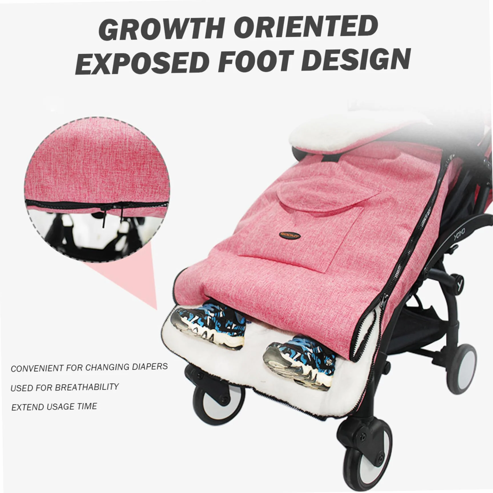 Sacco Coprigambe Per Passeggino, Sacco Nanna Per Passeggino Caldo Invernale 93x43 cm Con Fodera In Peluche E Tasca, Nanna Universale Per Per La Stagione Fredda All'aperto