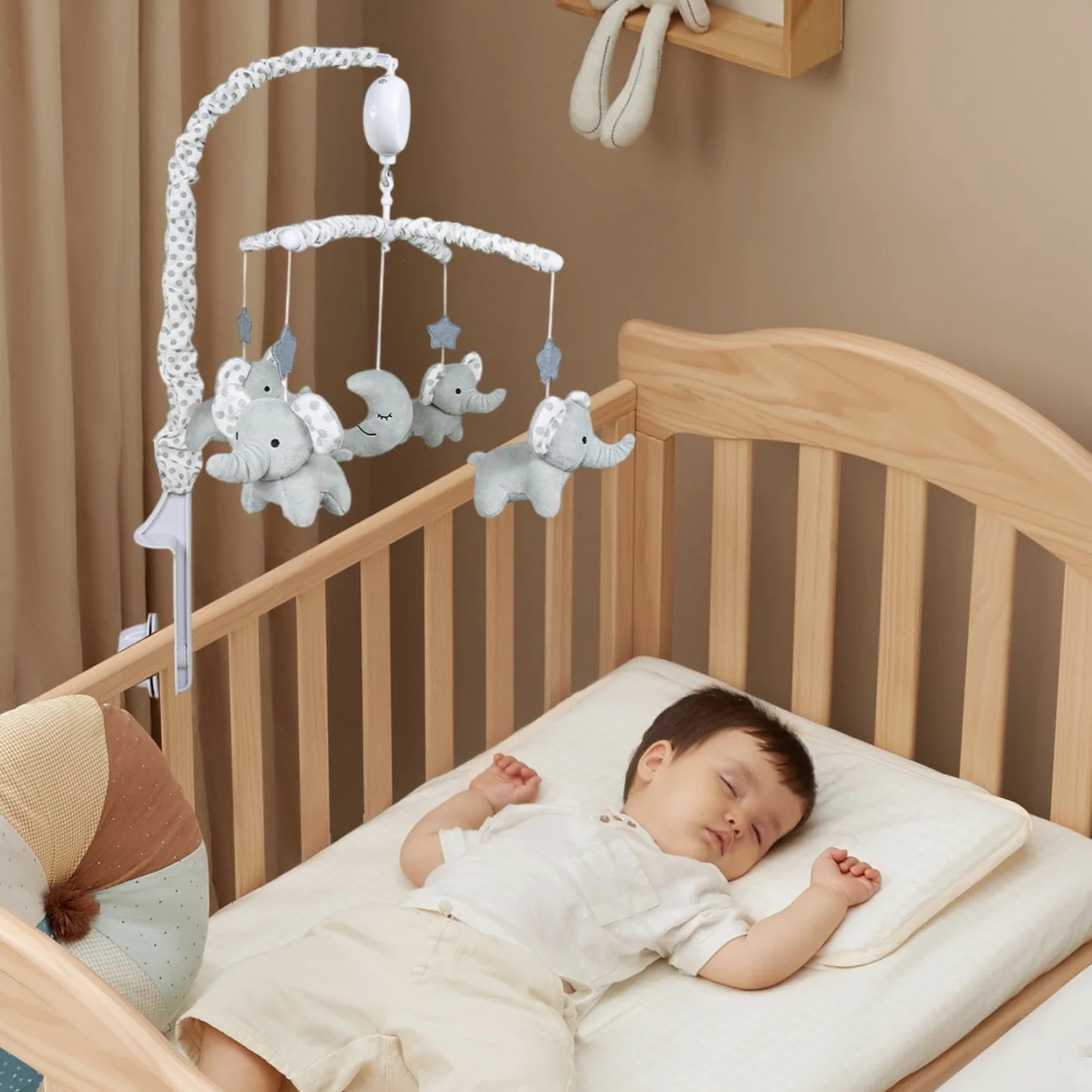 Musical Crib Mobile, Crib Mobile per ragazze Giocattolo per bambini peluche | Box di musica mobile ad alto contrasto con la incluso per il asilo , culla, culla nella stan