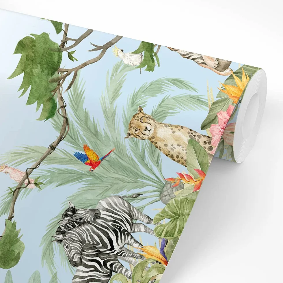 kina - SM0050 Adesivi Murali Fasce per Camerette Bambini - Grafica Savana Greche Protezione e Decorazione Pareti Rivestimento Mobili Tavoli e Armadi 30x130 cm