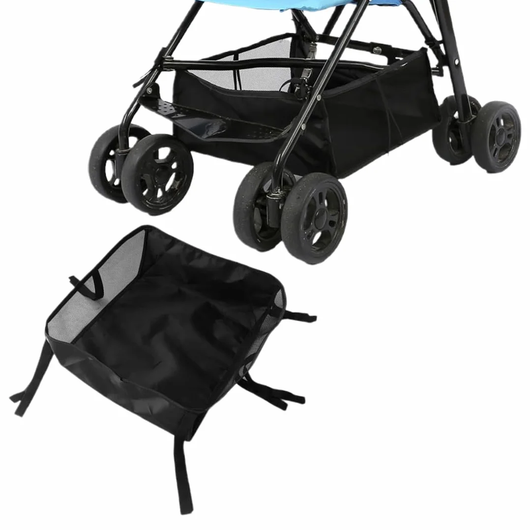 1 pezzo di borsa portaoggetti in rete per passeggino, cestino portaoggetti universale per passeggino, può contenere articoli per bambini.