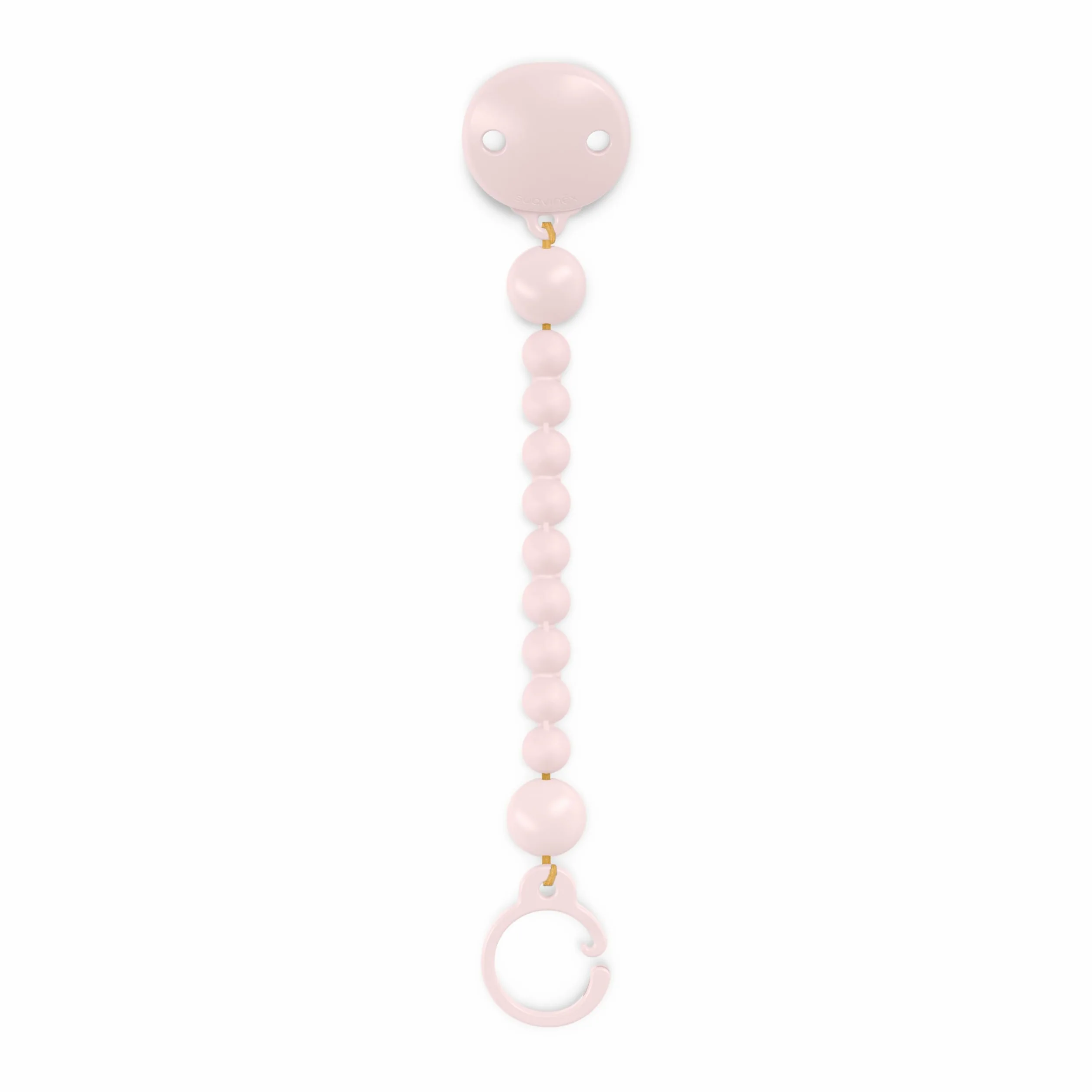 Suavinex, Spilla con Clip in Silicone, Ciuccio con Catenella in Silicone in Un Pezzo, +0 Mesi, Tocco Flessibile e Piacevole, Color Essence,Acqua di Rosa