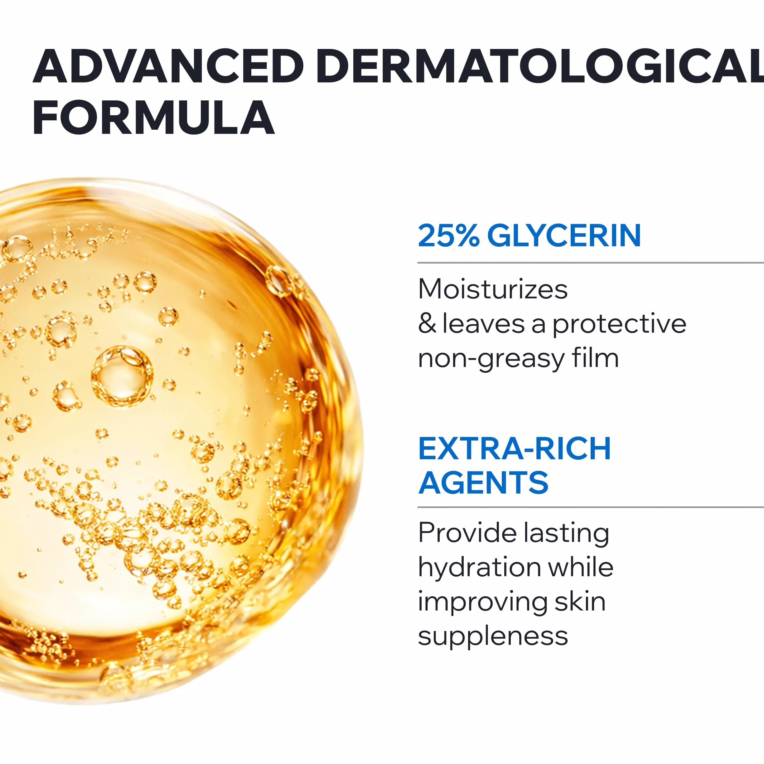 Uriage Derm-Phy - Olio da doccia da 1 l, detergente per viso, corpo, pelli secche, sensibili, pulisce, nutre, previene l'essiccazione, 25% glicerina, agenti extra ricchi, pH fisiologico, senza sapone