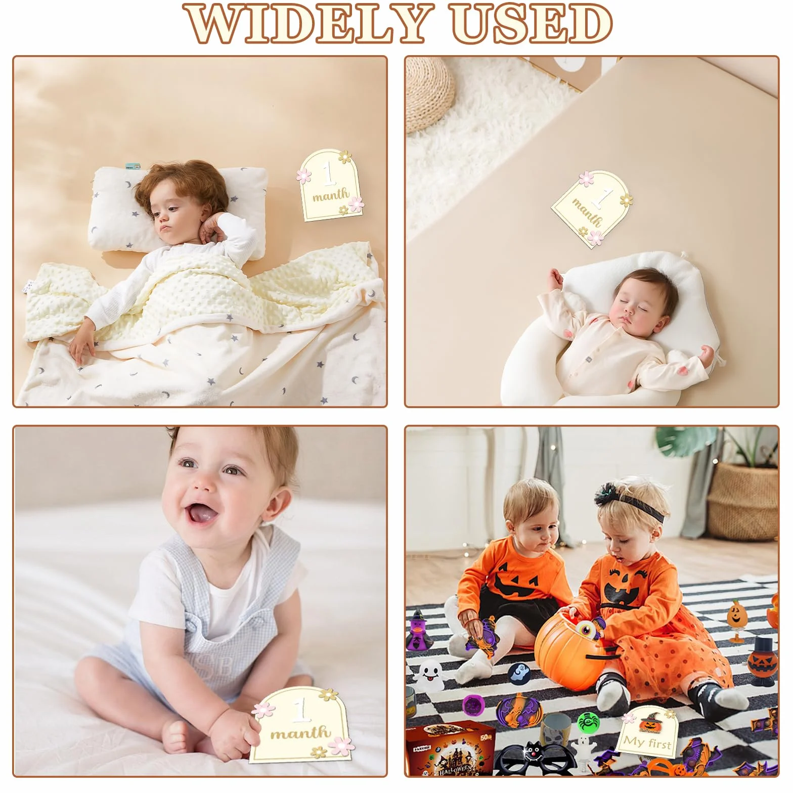 Decorazioni per carte dei mesi del traguardo del bambino, carte mensili in legno per il traguardo del bambino Vacanza Annuncio del bambino traguardo del neonato Cartelli dei mesi del bambinos