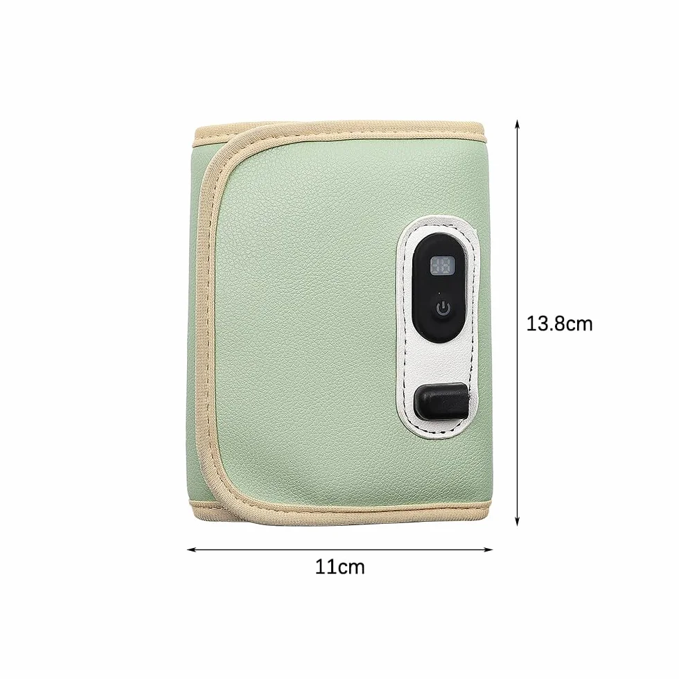 POFET Scaldabiberon Portatile Scaldabiberon riscaldante USB con Display LCD Conservatore di Calore per Il Latte per Viaggi in Auto all'aperto