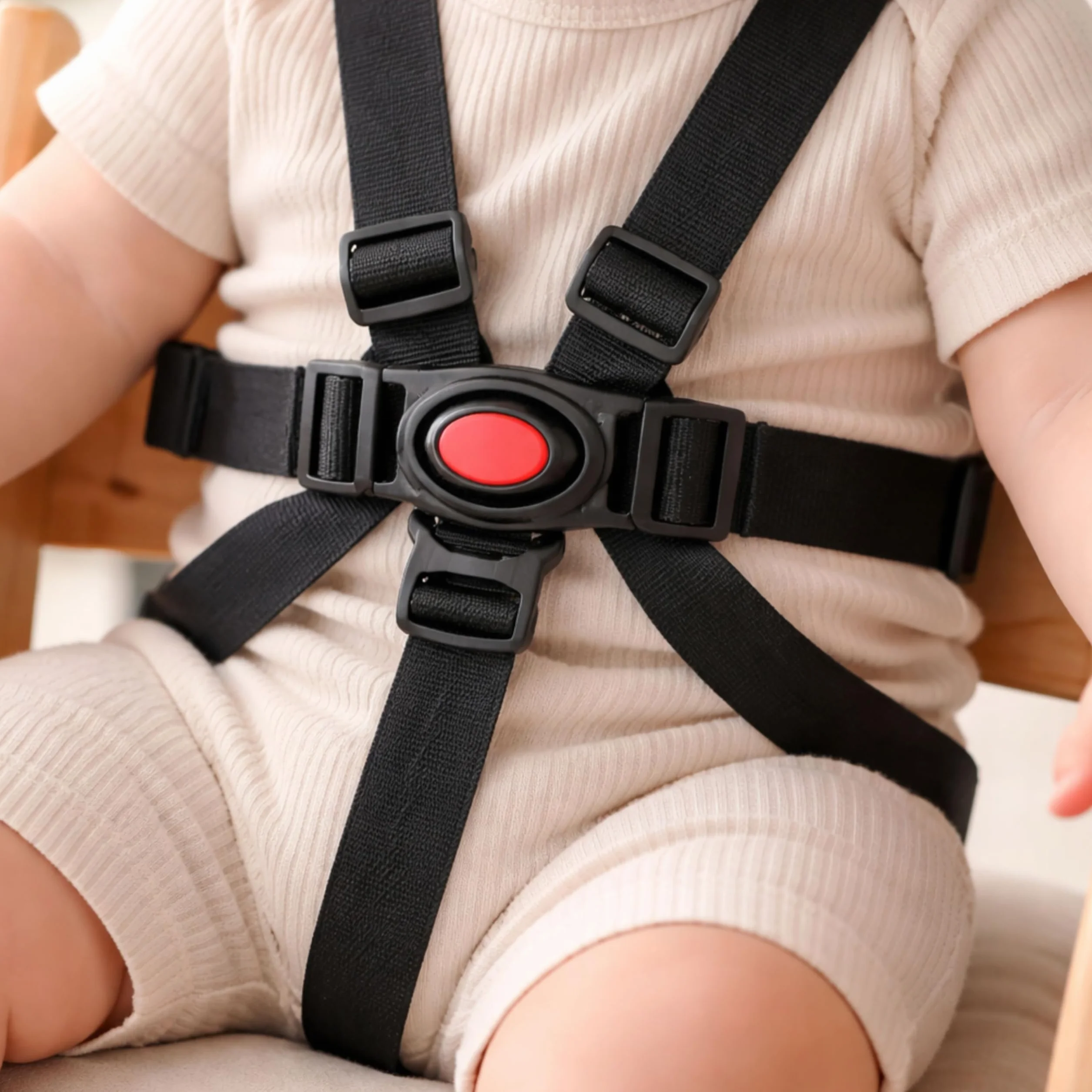 Imbracatura di sicurezza per seggiolone con cuscinetti per cinture, 1 Set, compatibile con Hauck, Stokke Tripp Trapp, Roba, sistema di imbracatura a 5 punti per seggioloni per bambini