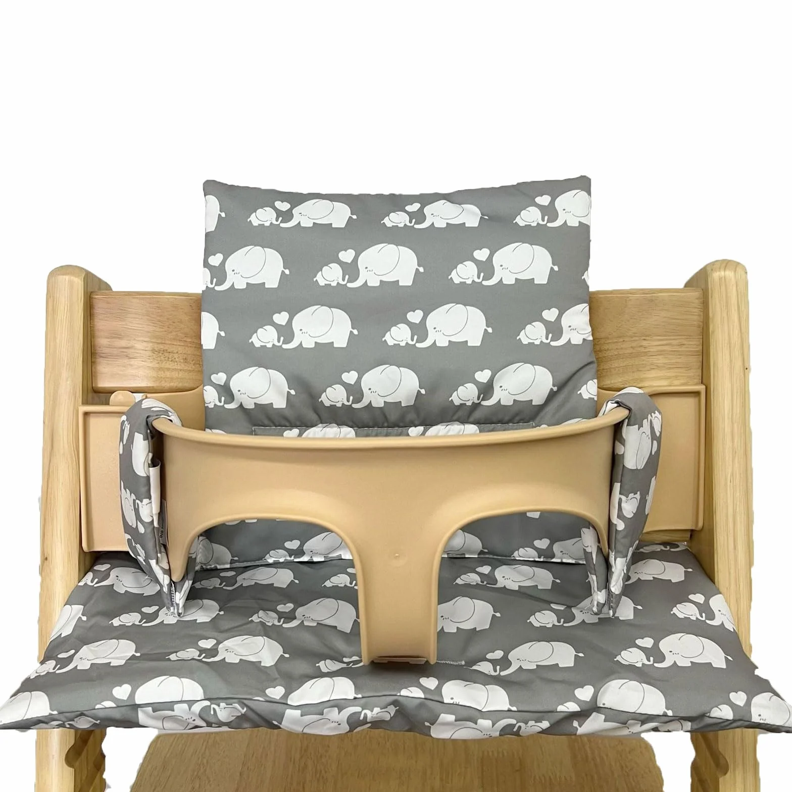 Cuscini per Seggiolone Tripp Trapp Stokke, Antiscivolo Cuscino per seggiolone, cuscino per seggiolino in cotone biologico, Bambini Fodera di ricambio per seggiolone con borsa portaoggetti (04)