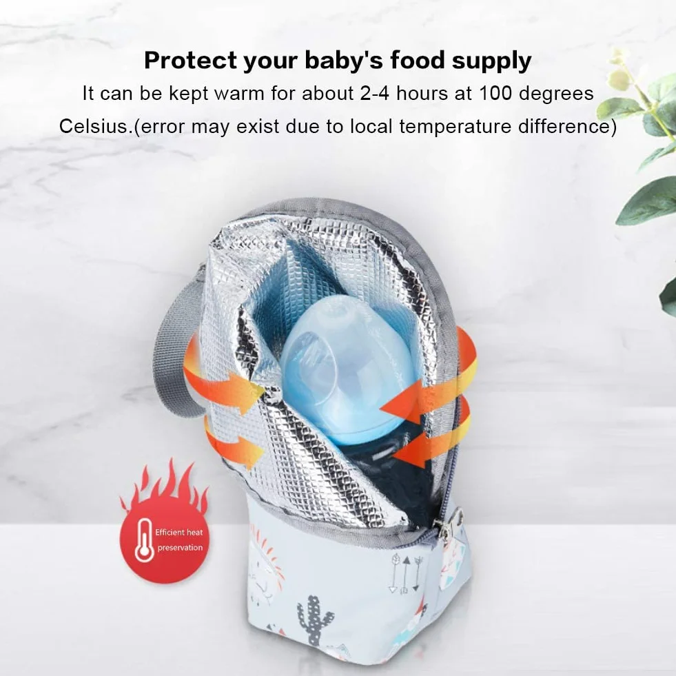 Borsa Isolante Termica Portatile per Biberon - Sacchetto di Isolamento con Strato Isolante per Latte Materno e Acqua