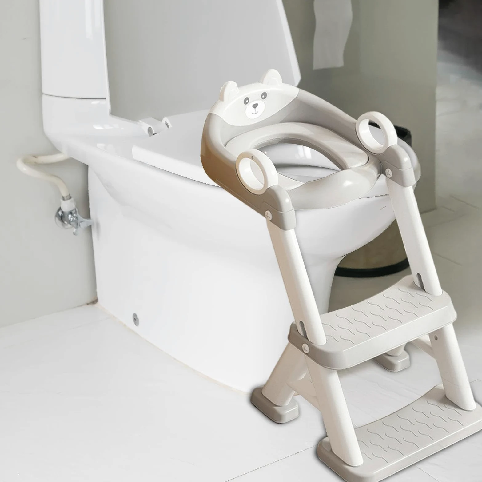 Scaletta WC per bambini aggiornata WC per bambini e ragazze, sedile WC 2 in 1 con scale, WC aggiornato per bambini e ragazze, sedile WC 2 in 1 con scale,