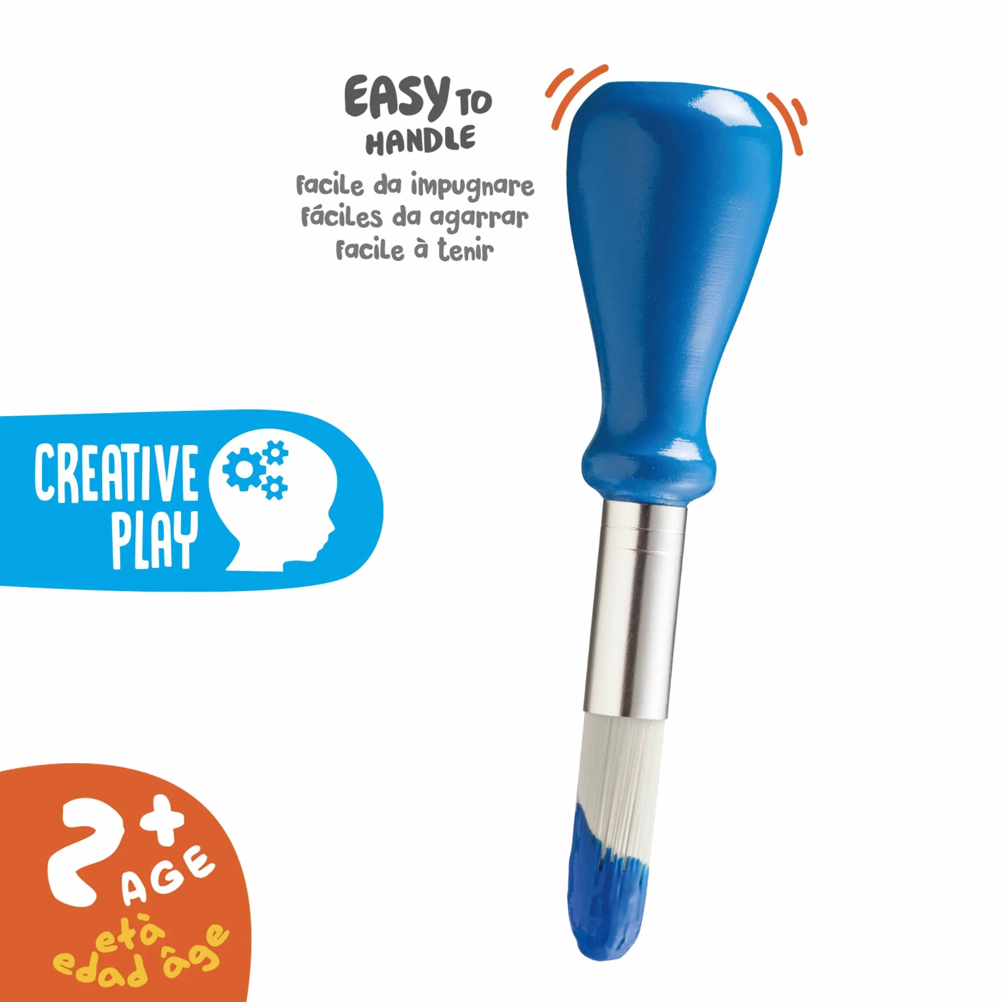 Carioca Baby Pennello in Nylon con Setole Morbide e Impugnatura Semplice, 1 Pezzo