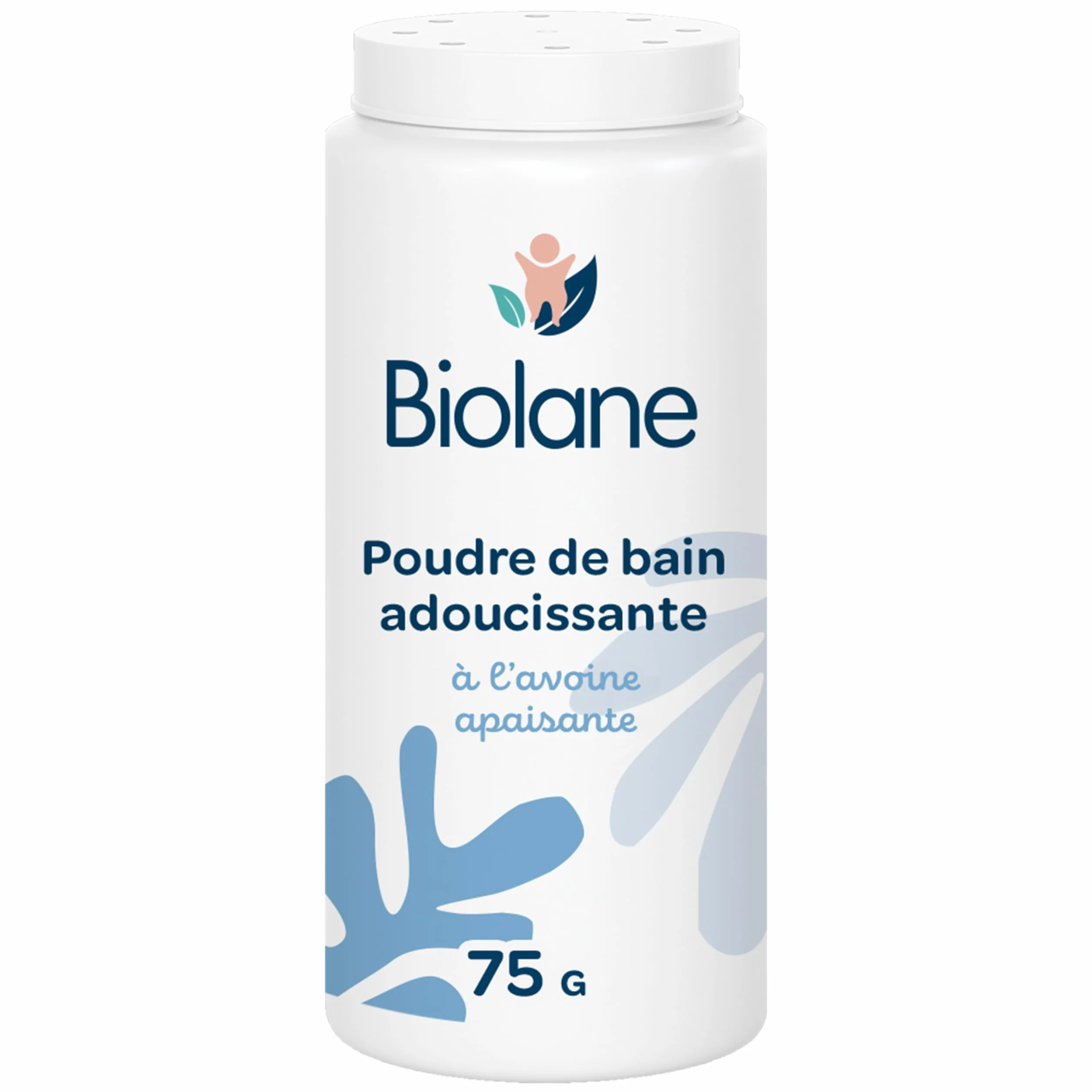 BIOLANE - Polvere da bagno ammorbidente - Bain bebe - Protegge e lenisce - 100% di origine naturale - 75 g - Fin dalla nascita - Made in France